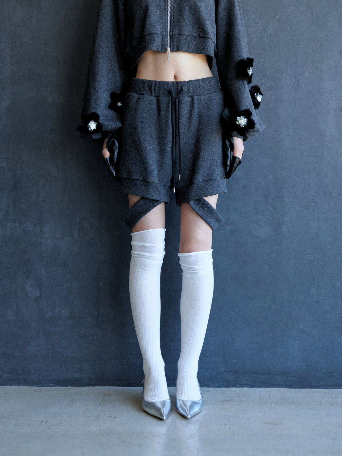rib-cut shorts