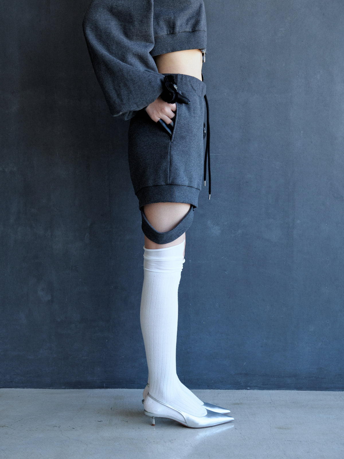 rib-cut shorts