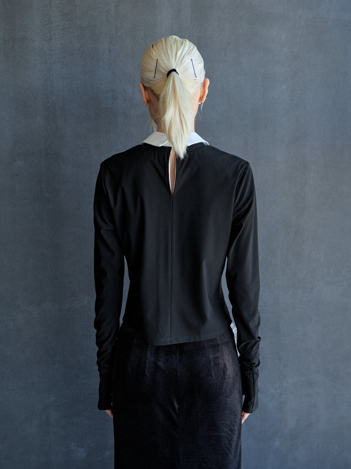 jersey layered l/s
