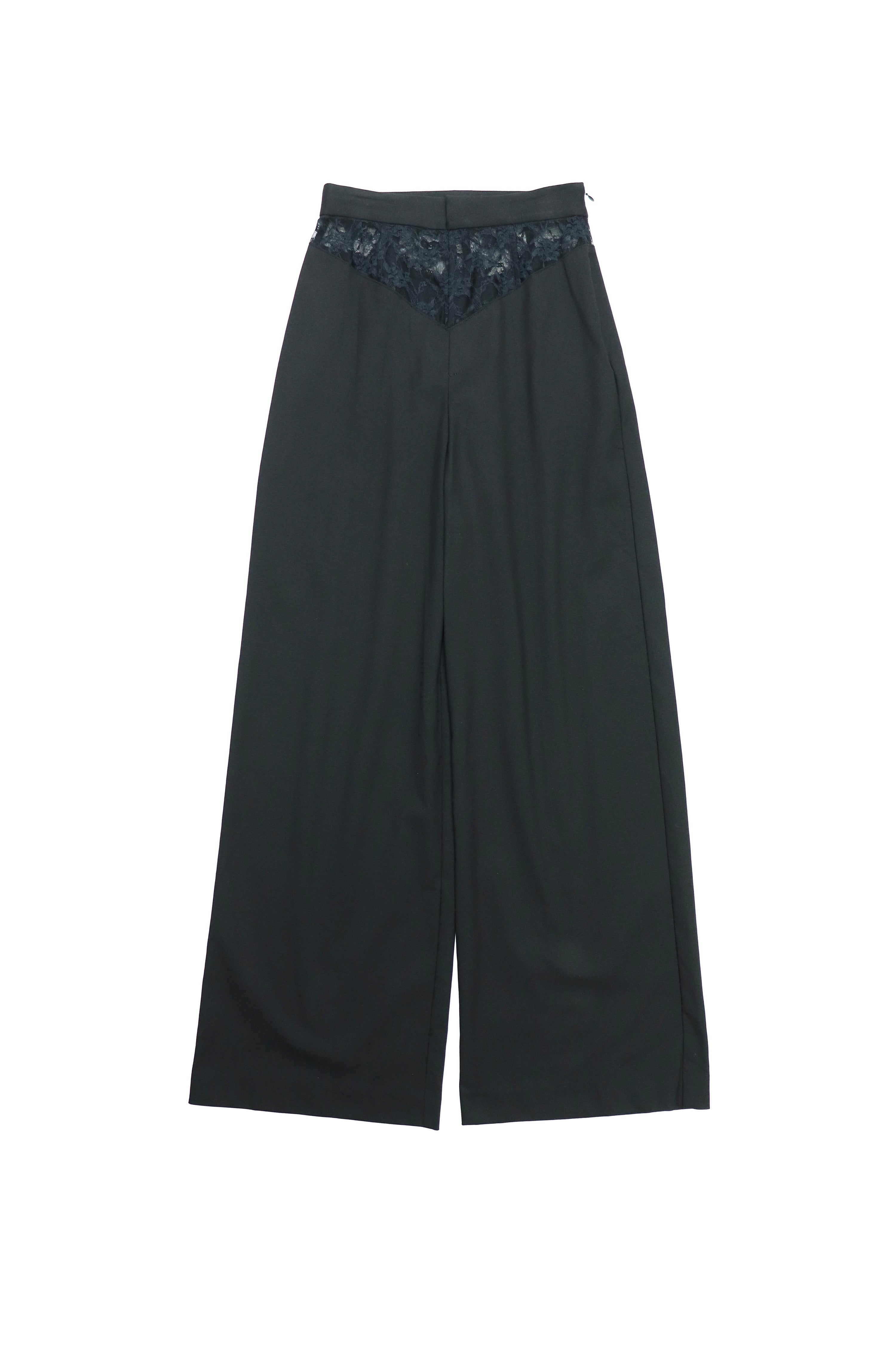 high-waist wide trousers