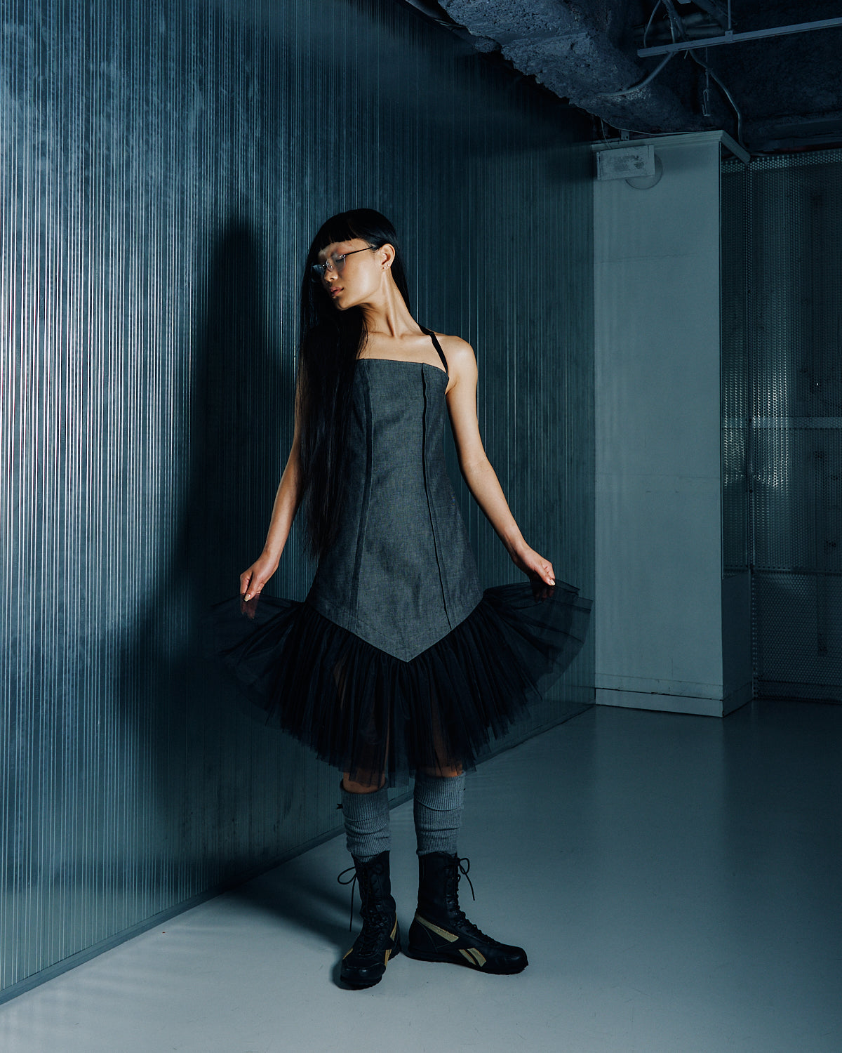denim ballet onepiece