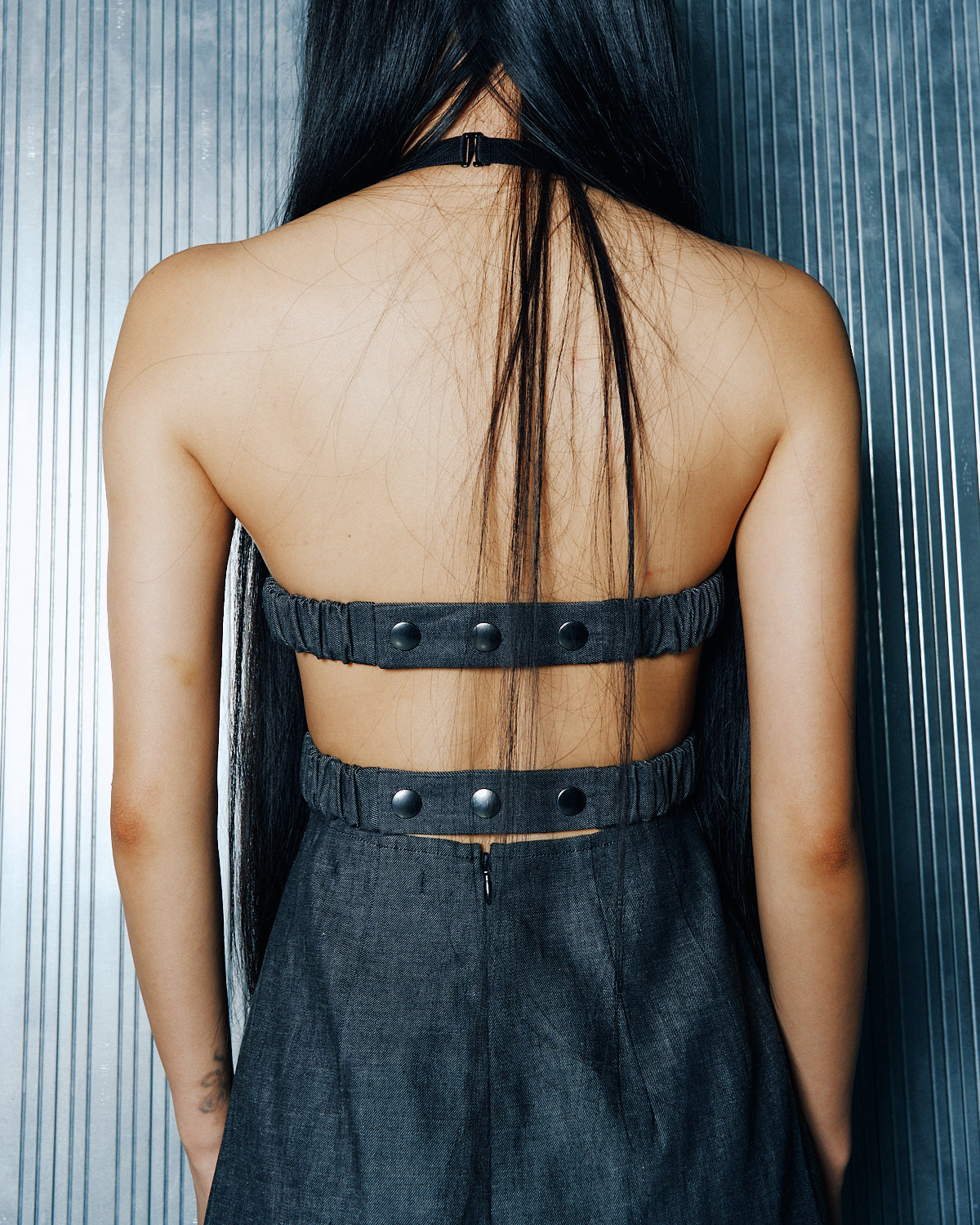 denim ballet onepiece