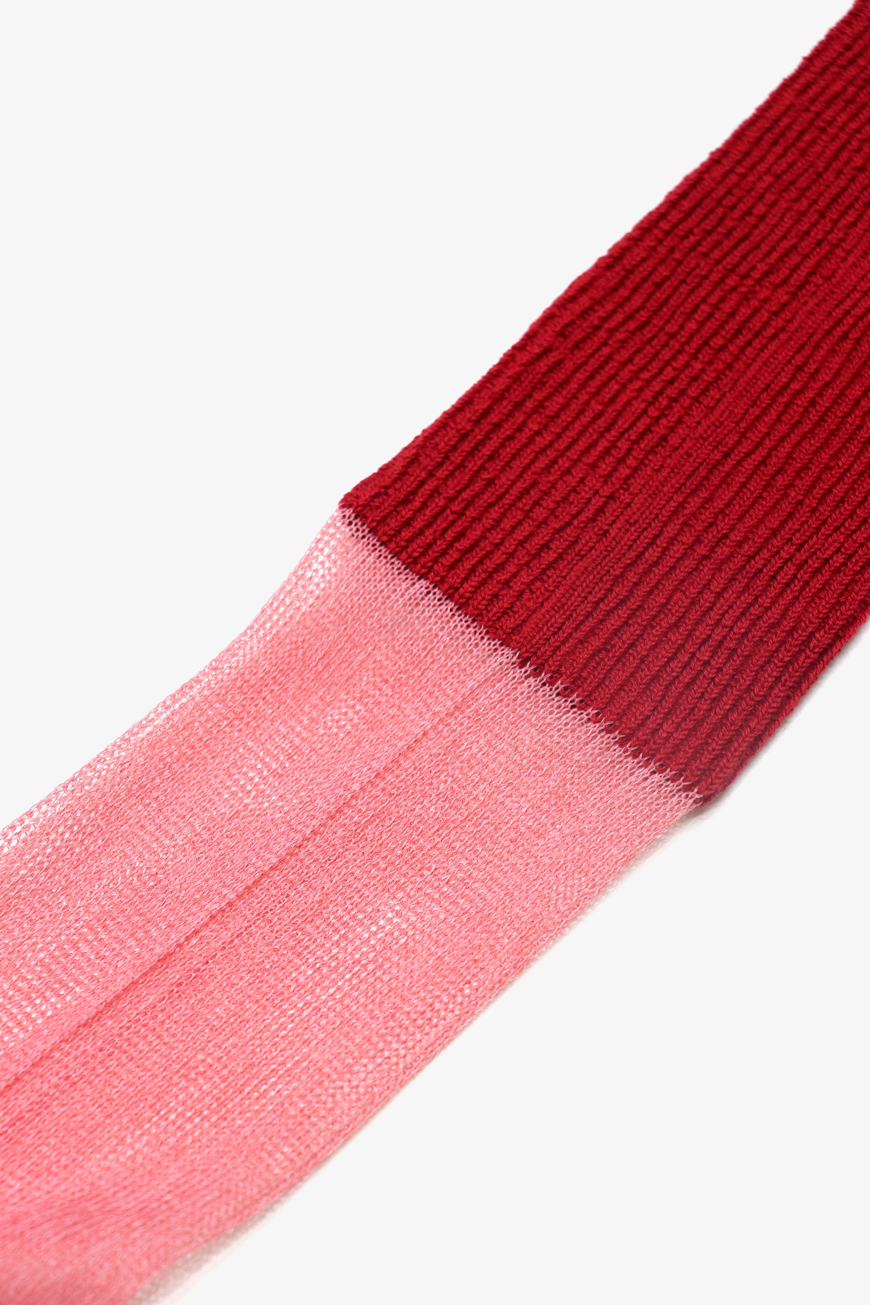 long socks with sheer (RED)