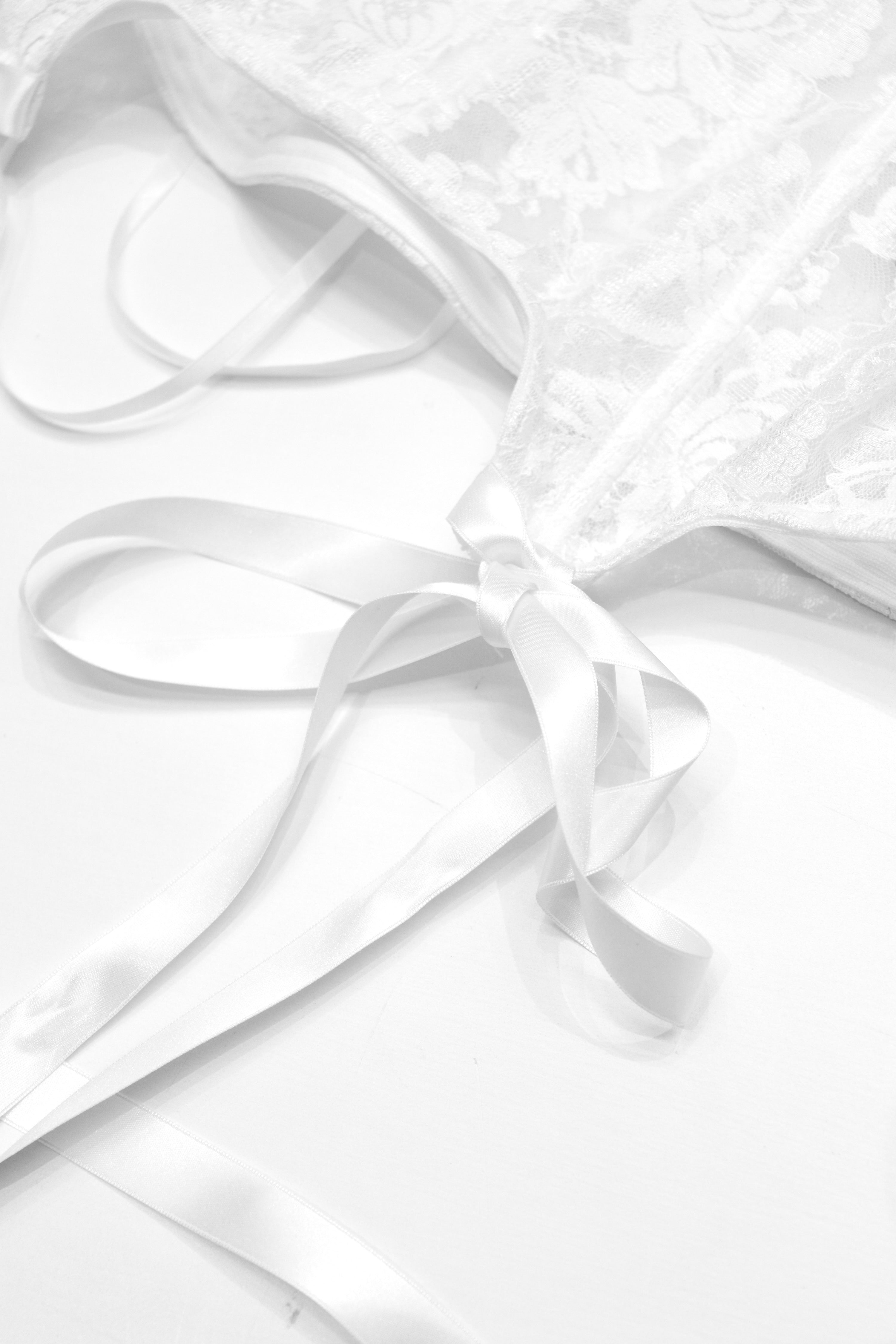 lace body corset (WHITE)