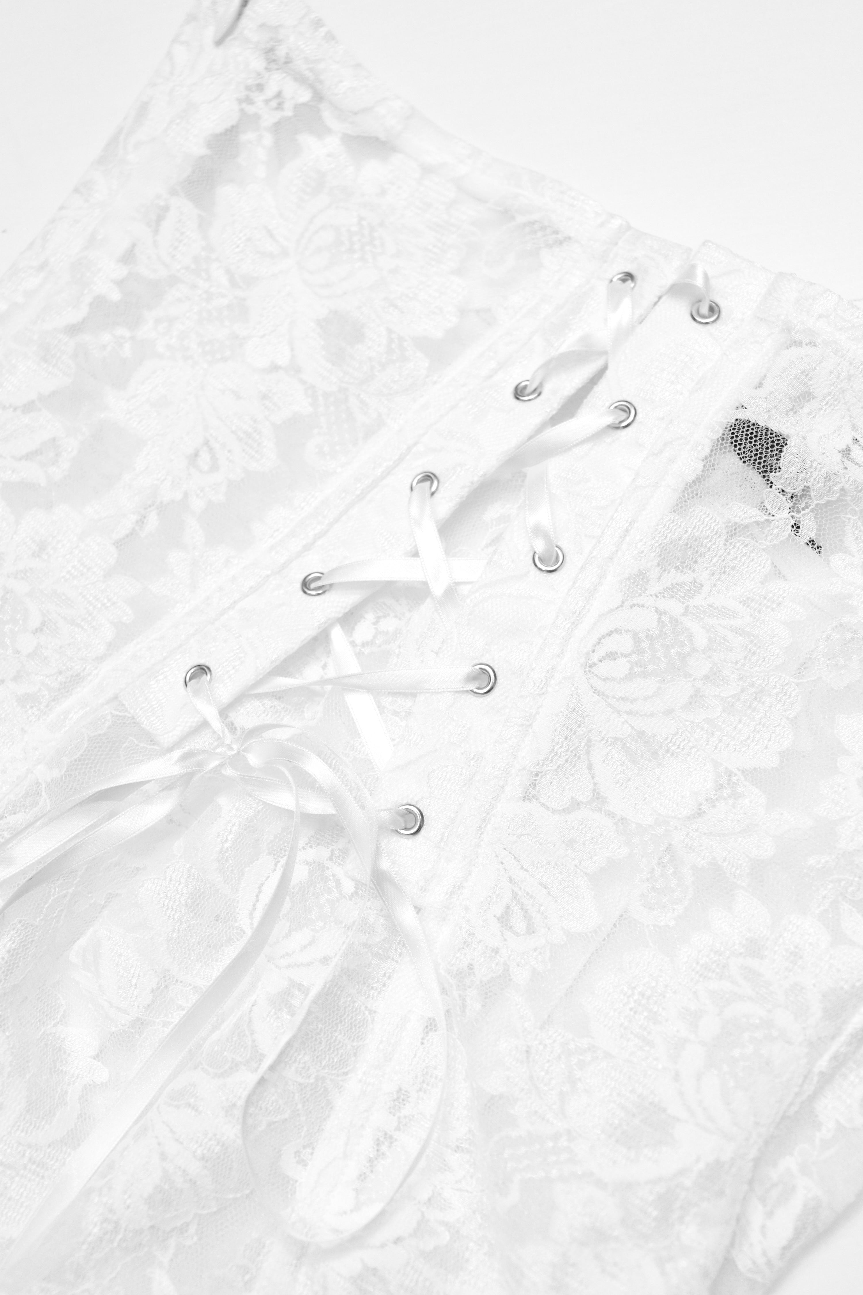 lace body corset (WHITE)