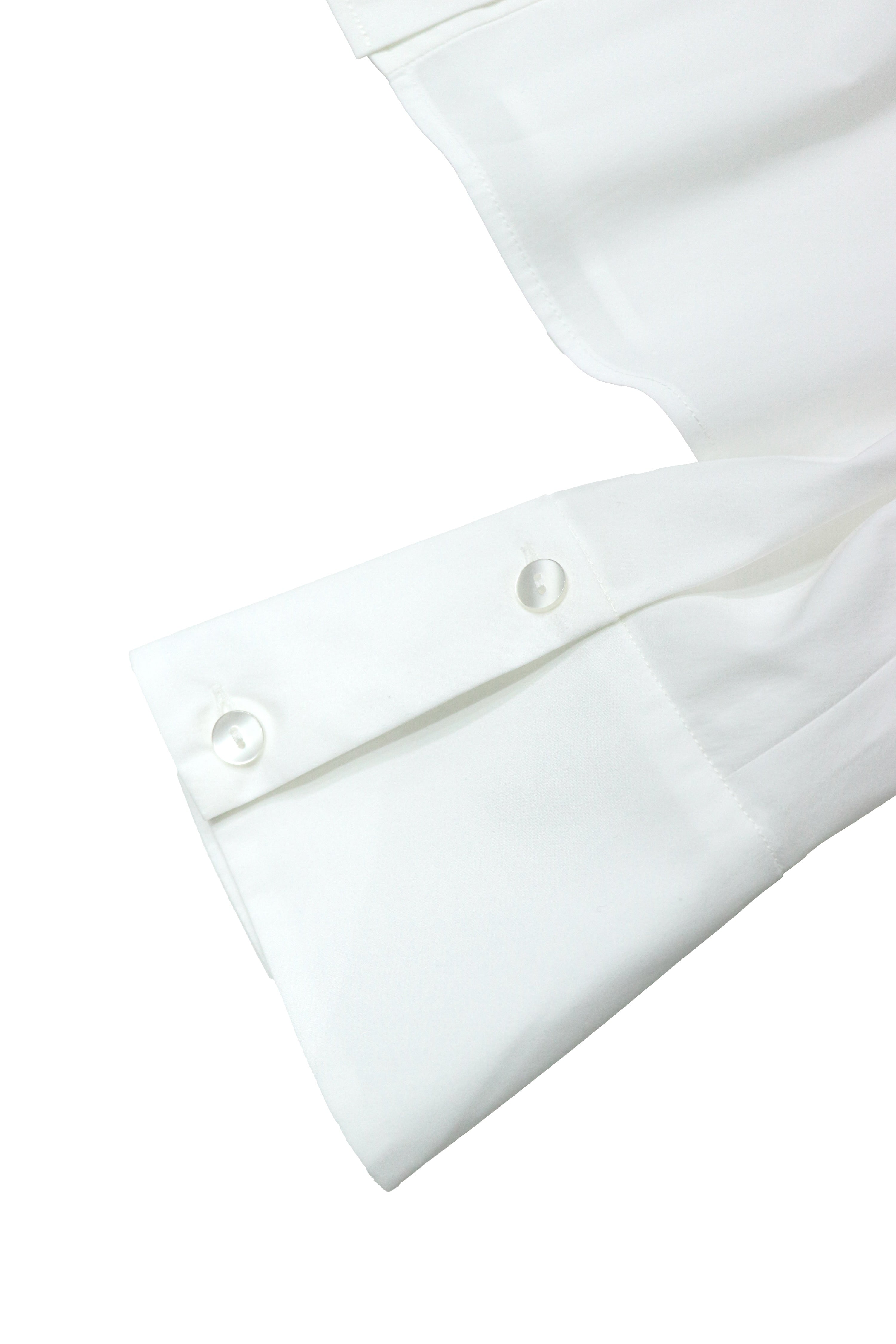 square cut puff-sleeve shirt (WHITE)