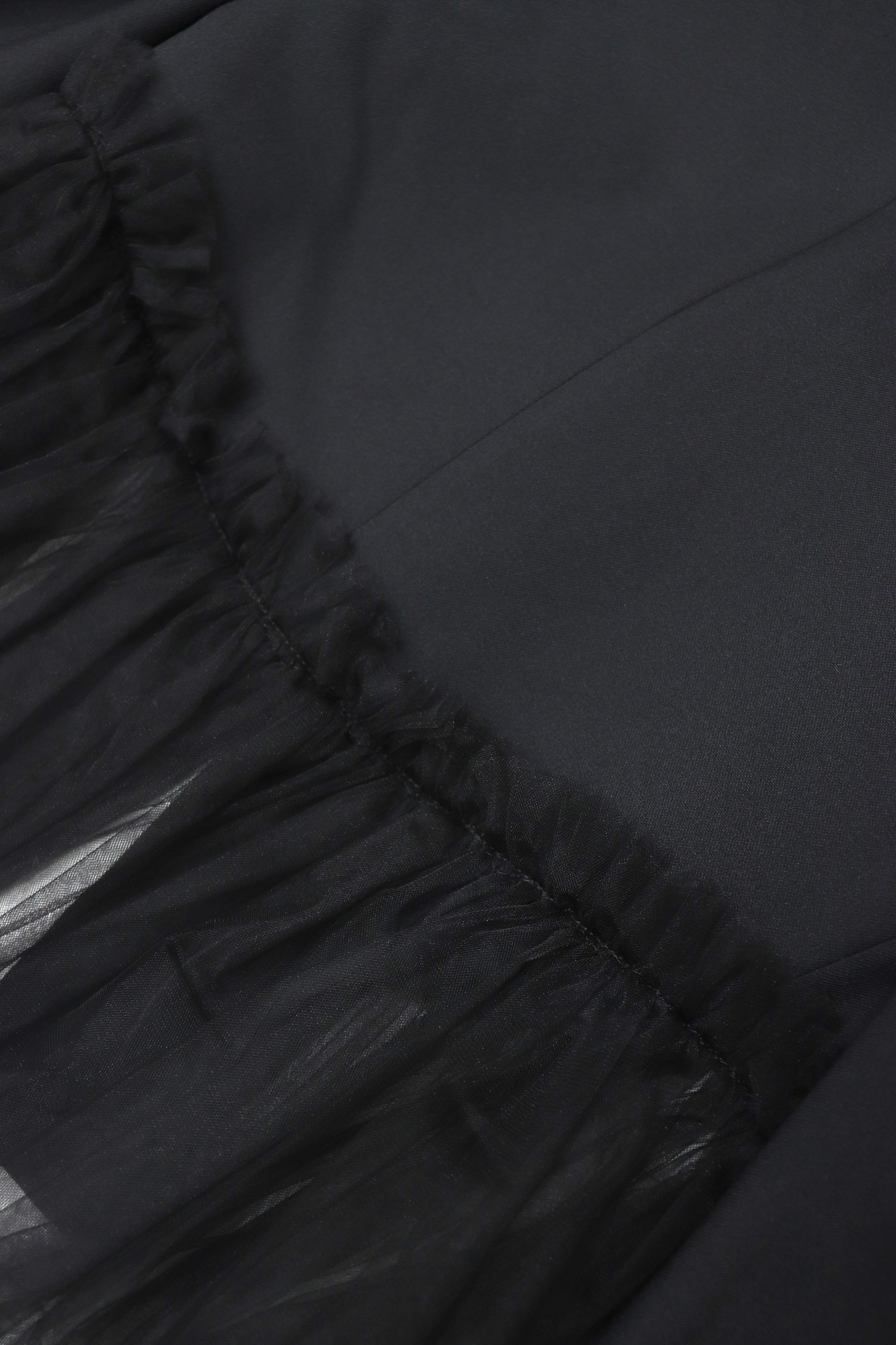 short jacket with tulle