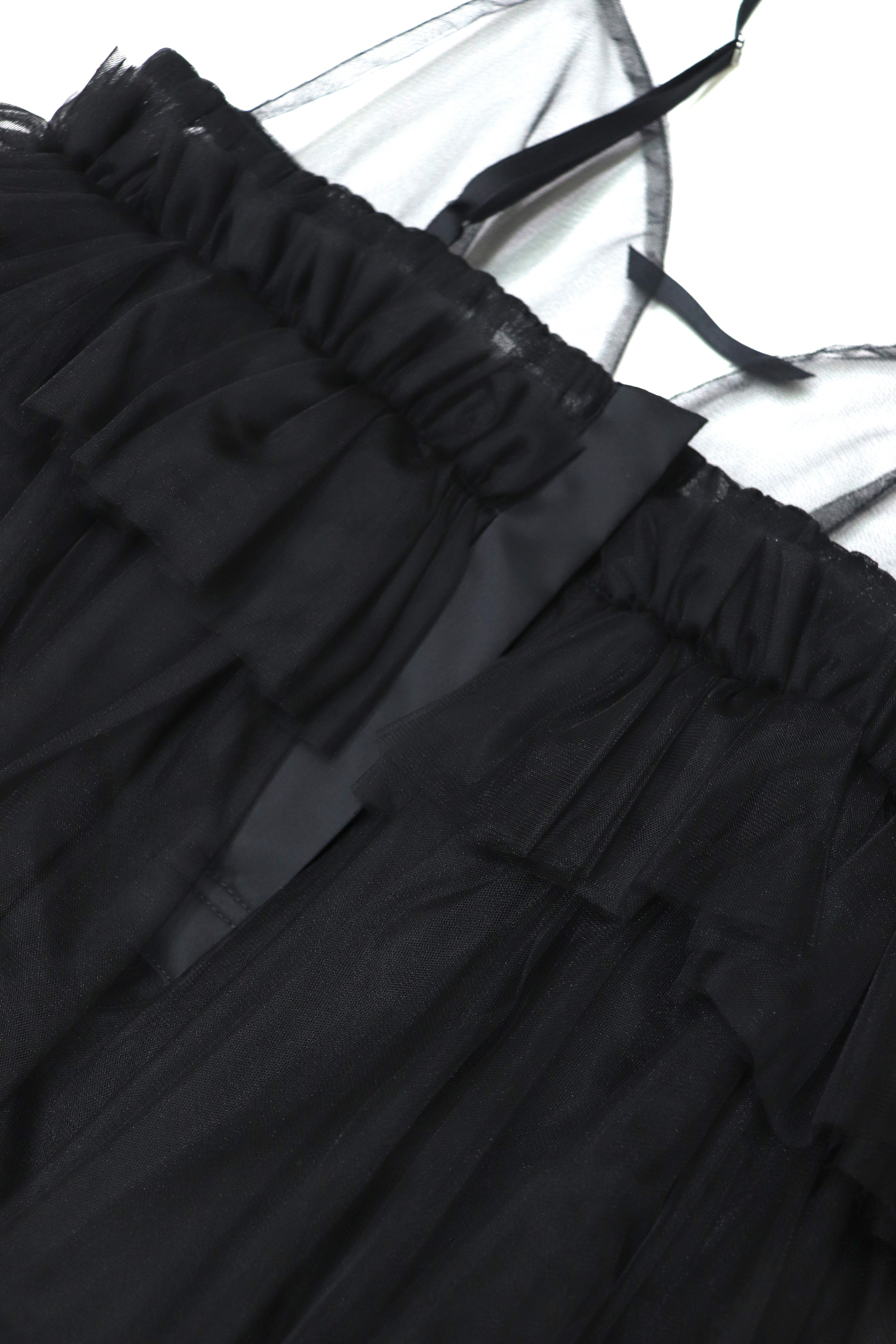 tulle balloon cami dress (BLACK)