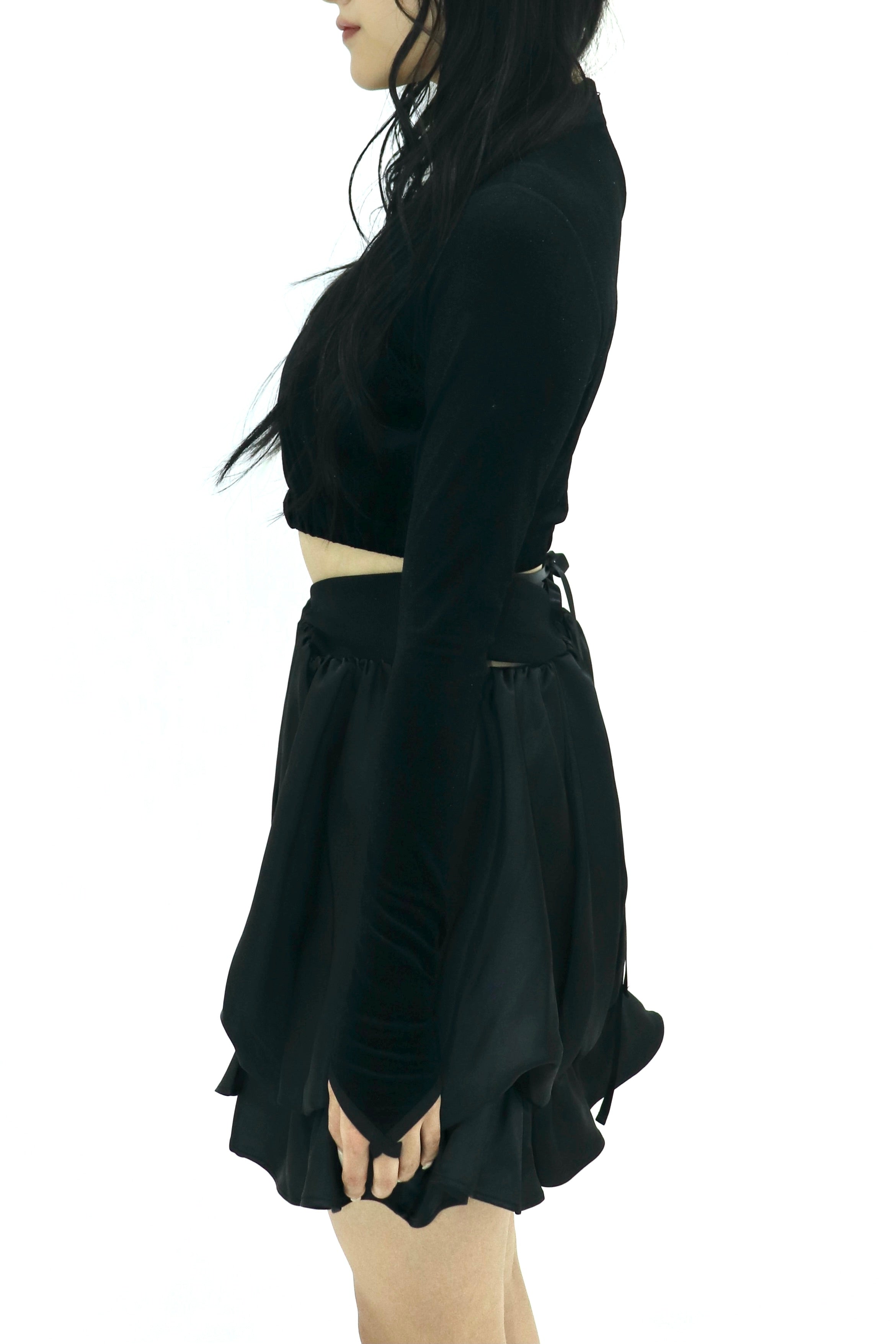 velour high-neck top