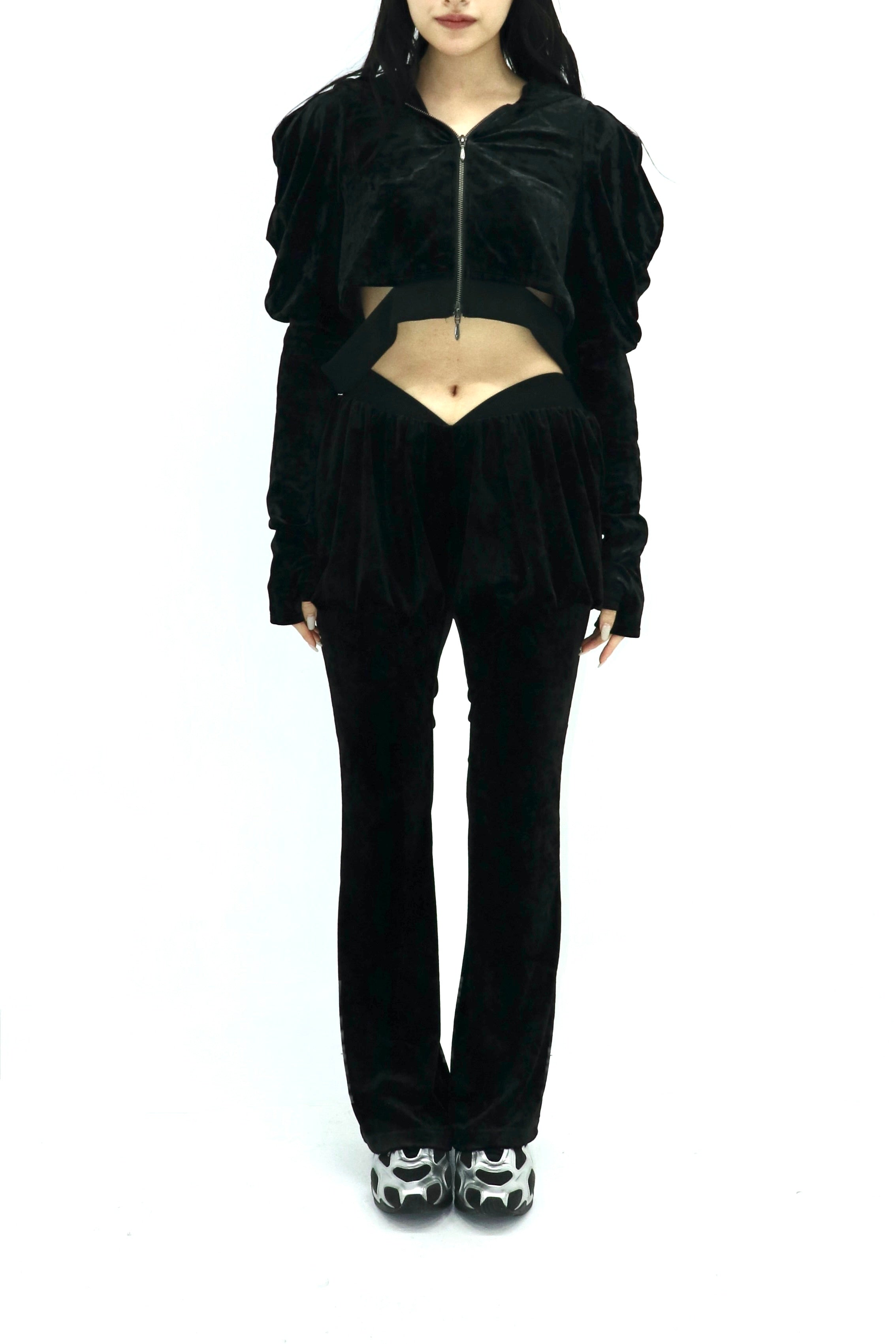 velour balloon pants