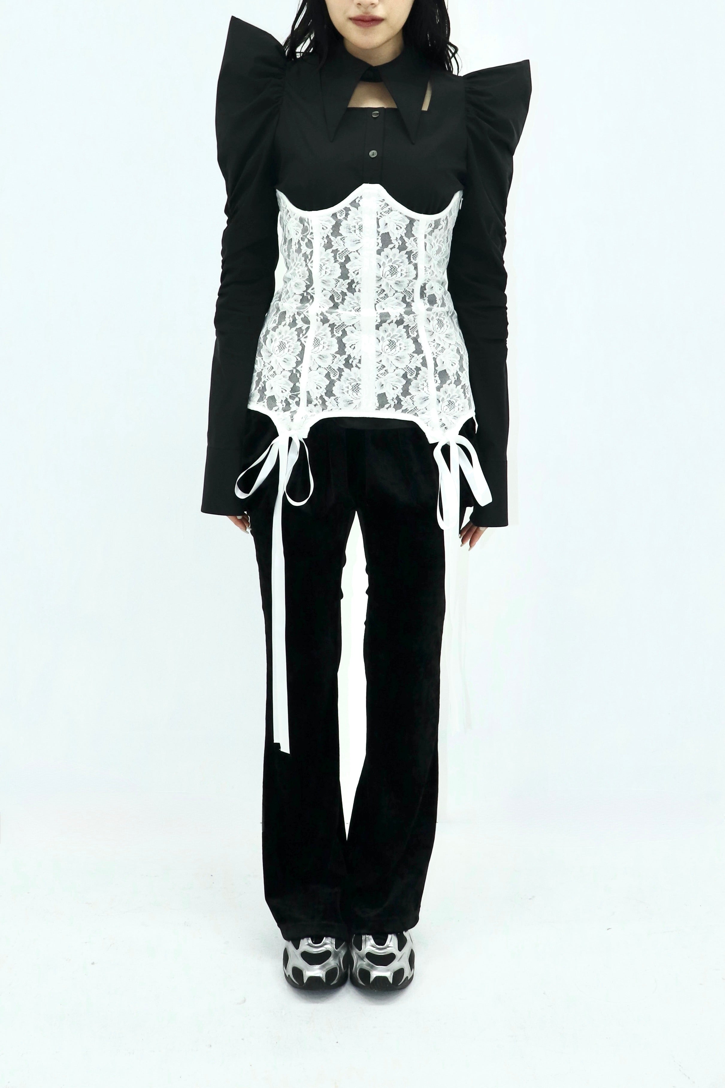 lace body corset (WHITE)