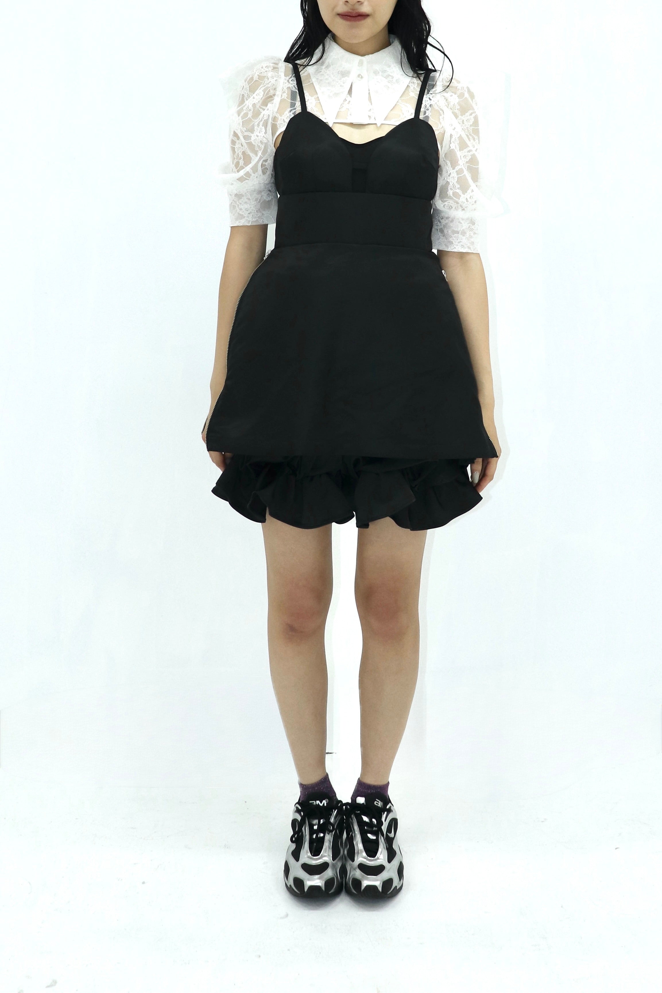 pleated nylon onepiece mini