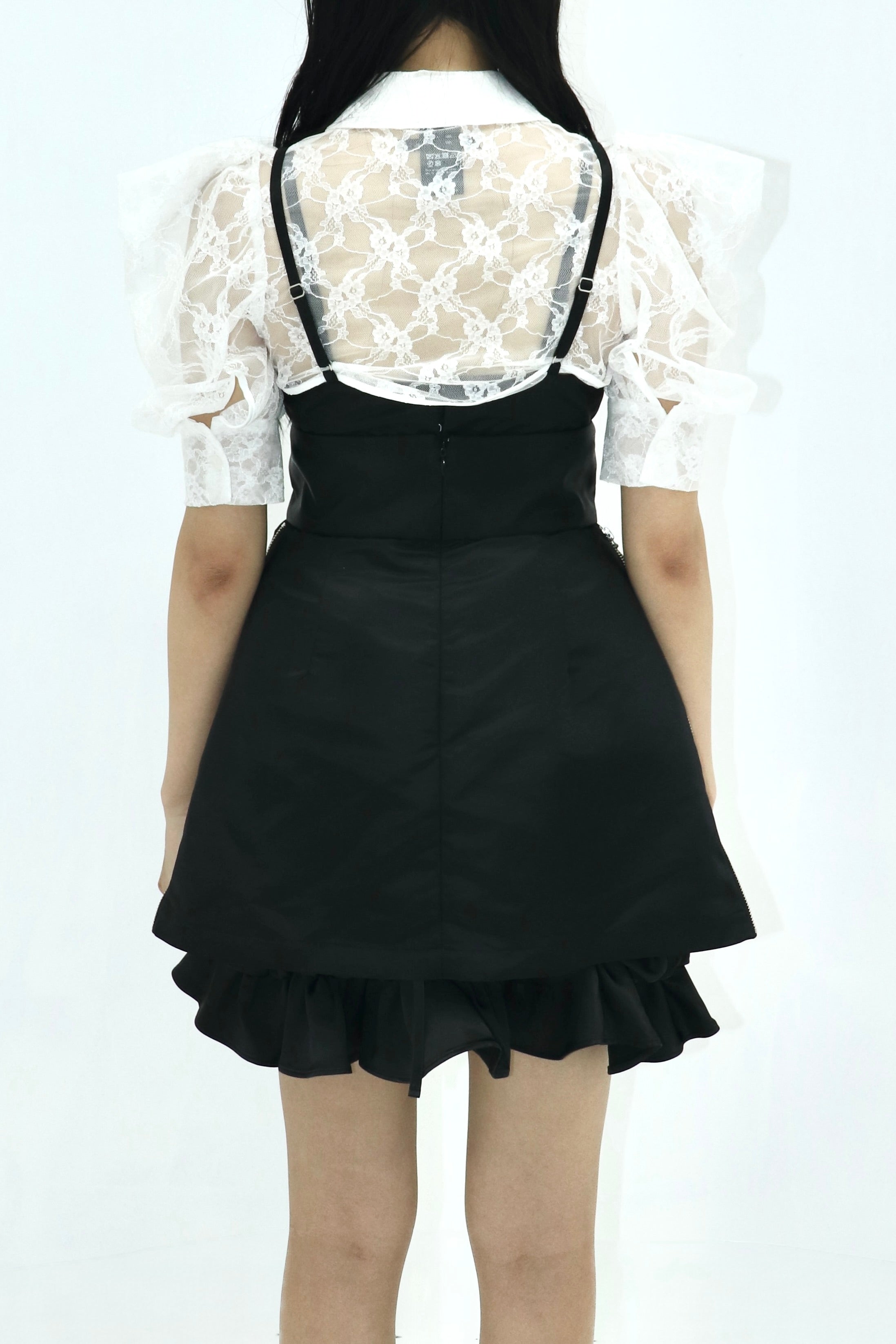 over collar shirt bolero (WHITE)