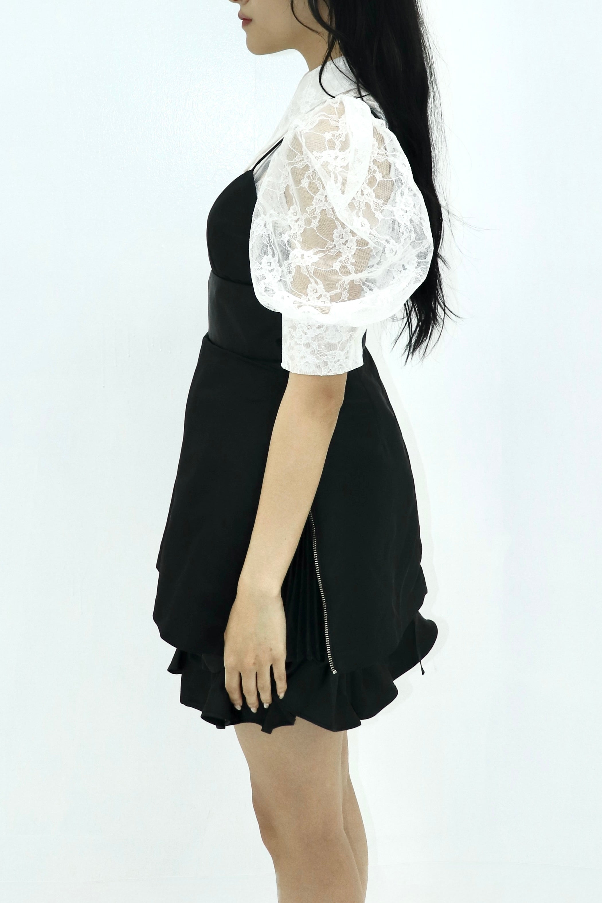 over collar shirt bolero (WHITE)