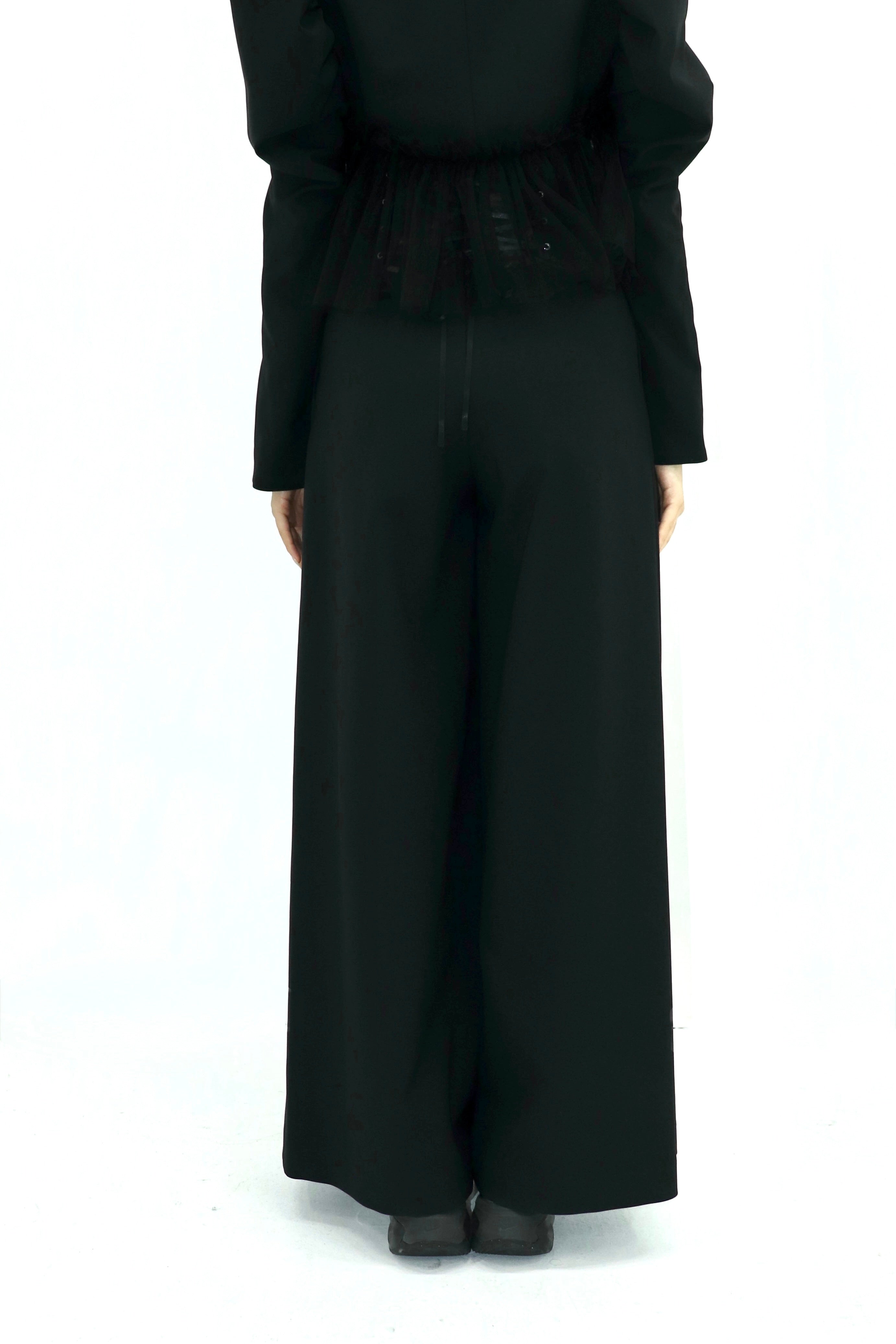wide trousers with corset