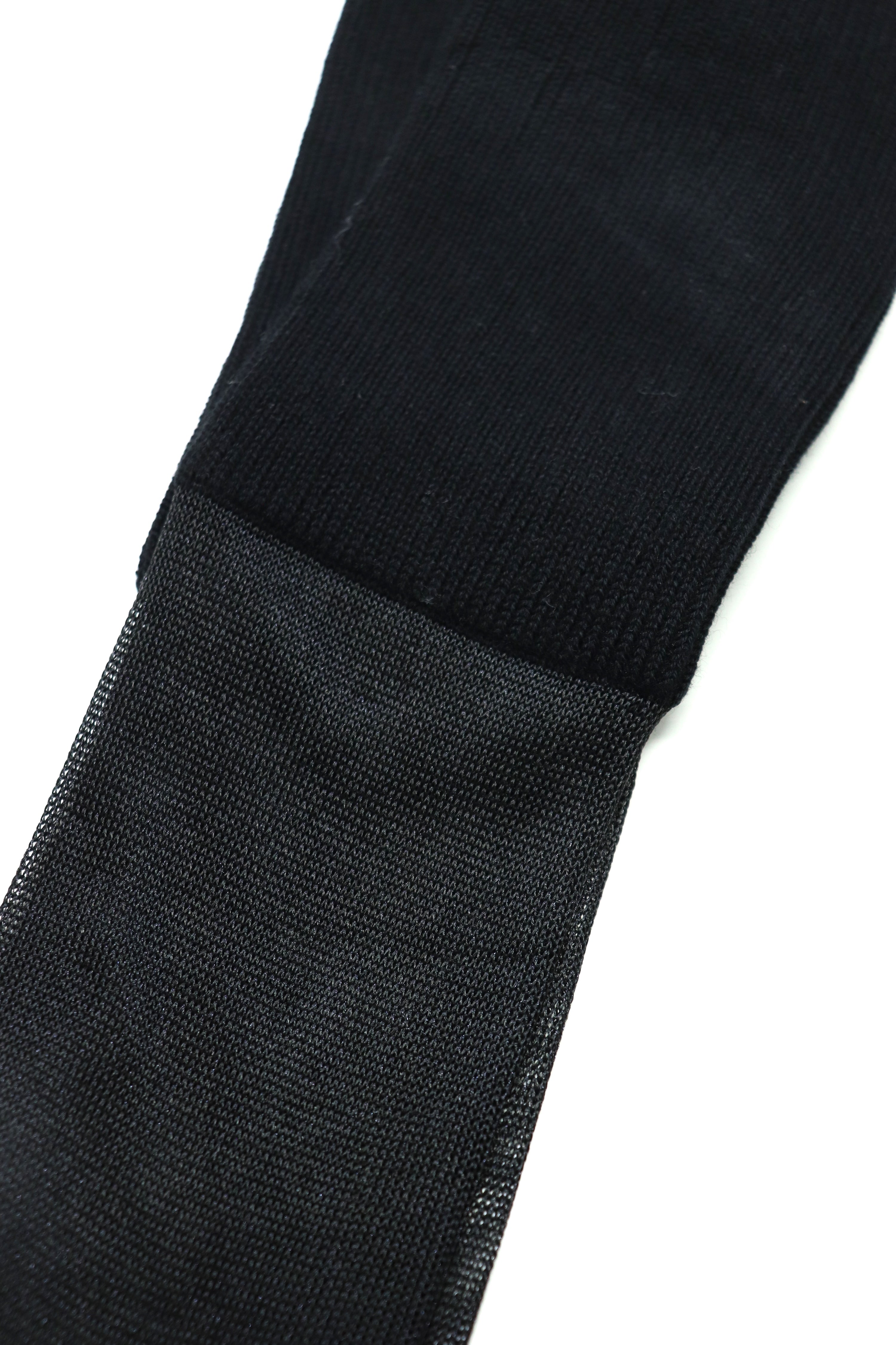 long socks with sheer (BLACK)