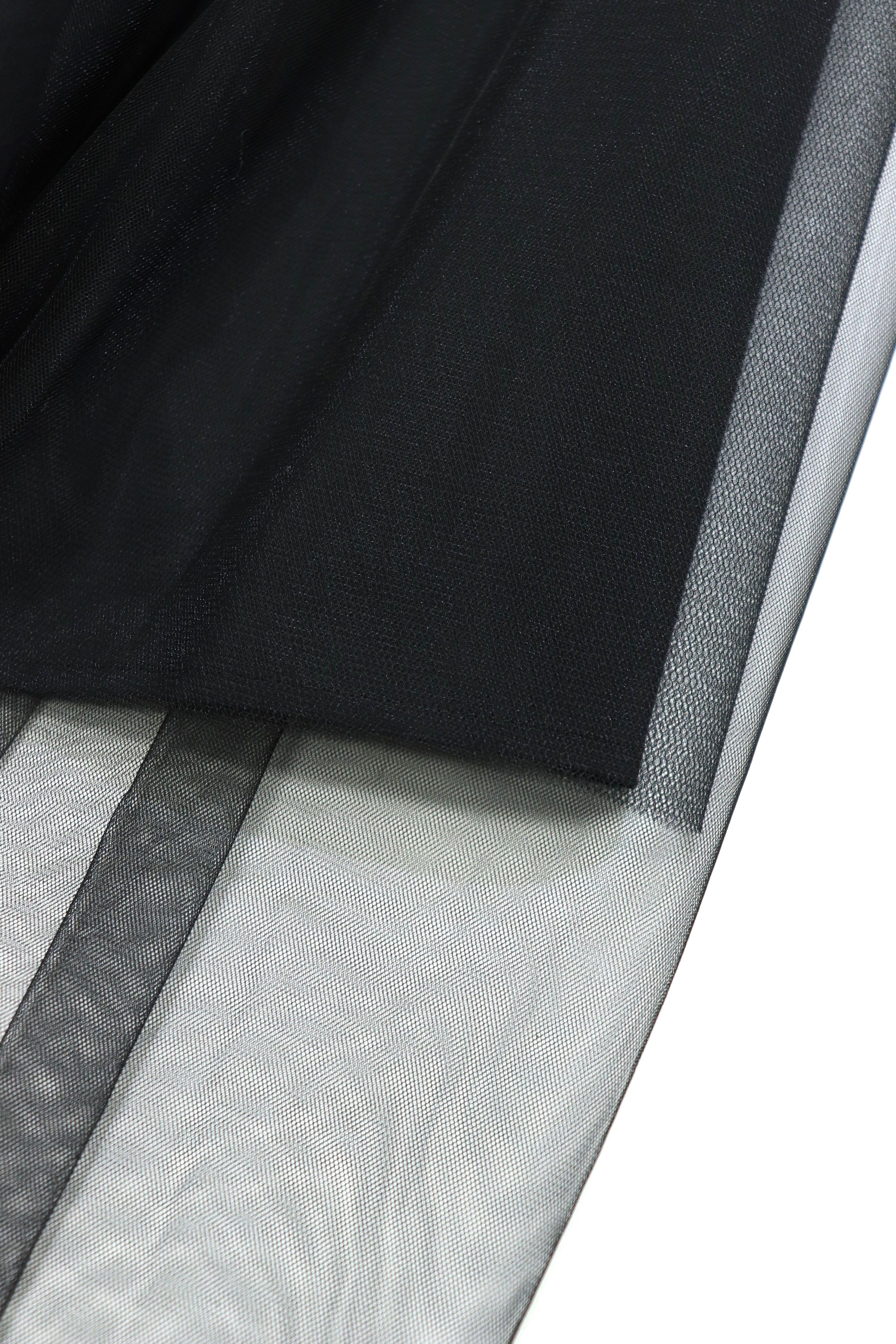 tulle layered shirt-onepiece