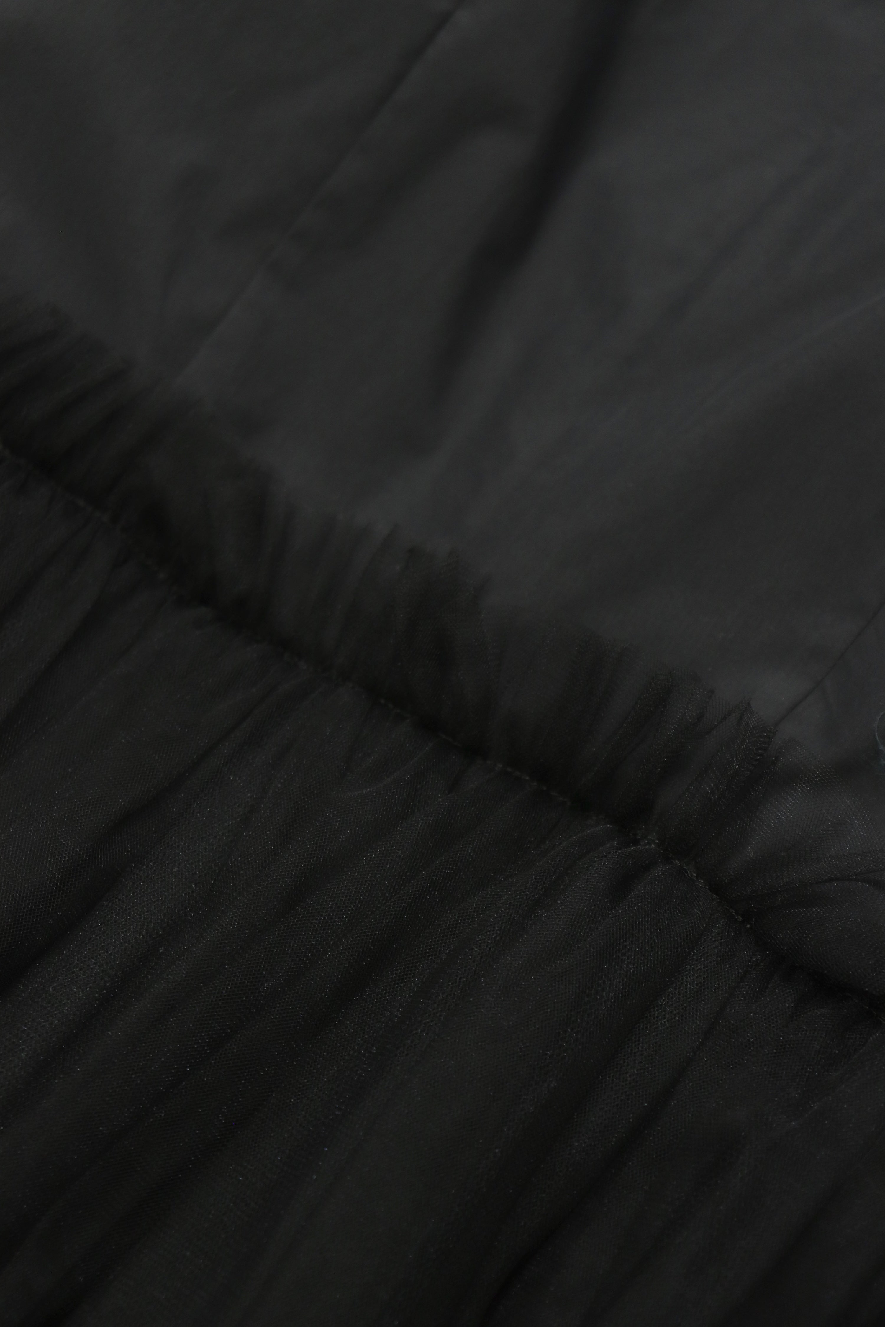 tulle layered shirt-onepiece