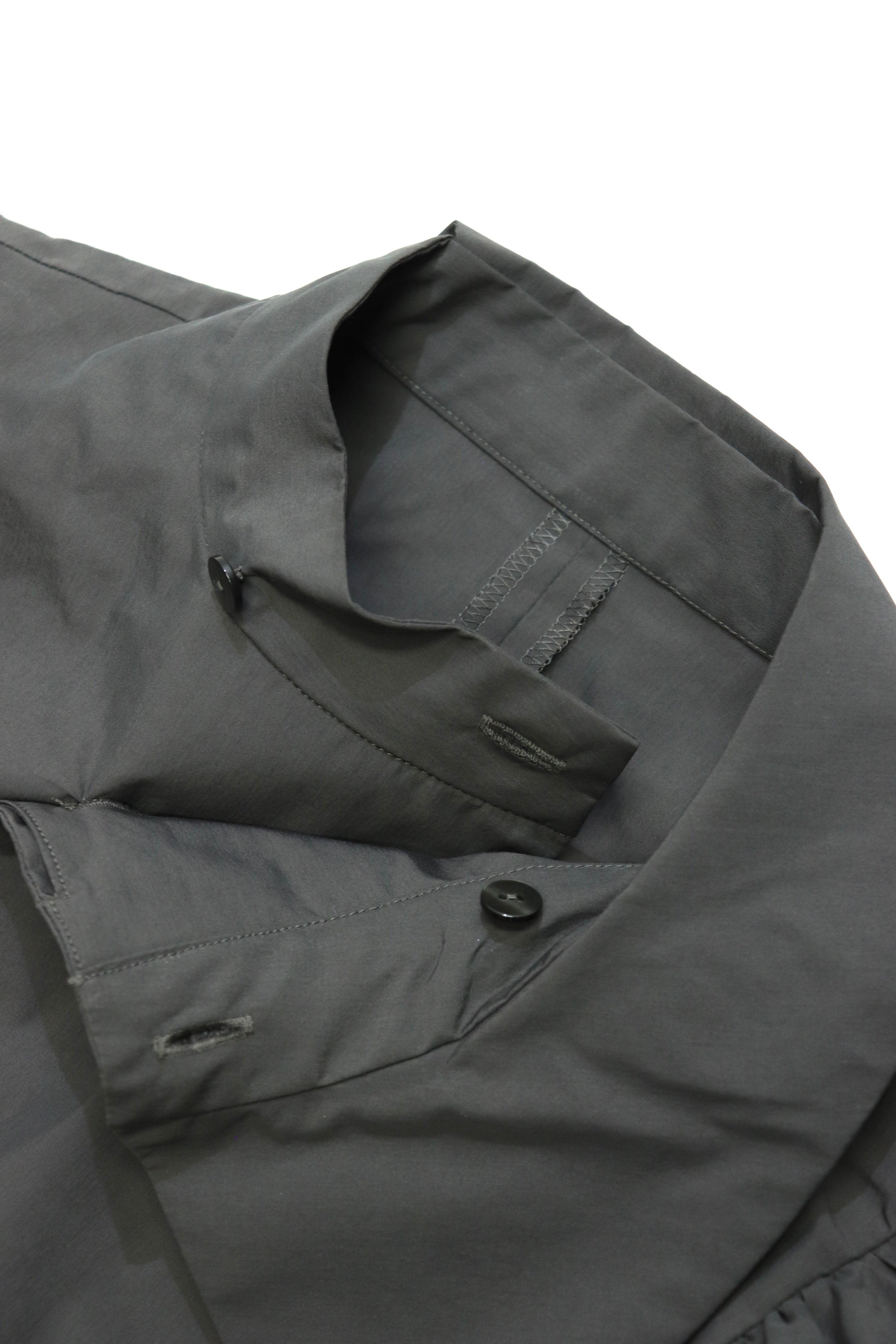 over collar puff-sleeve shirt (GRAY)
