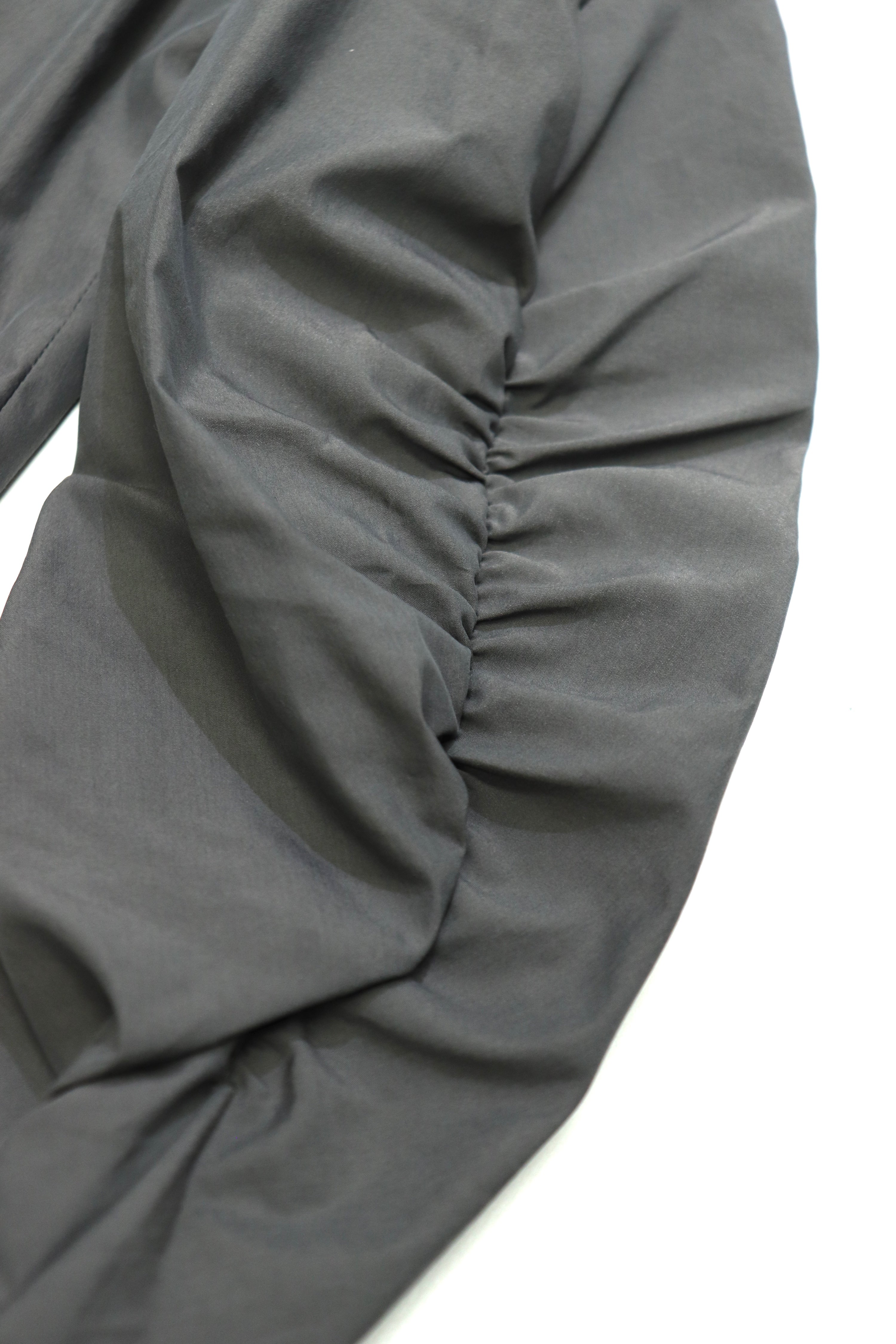 over collar puff-sleeve shirt (GRAY)