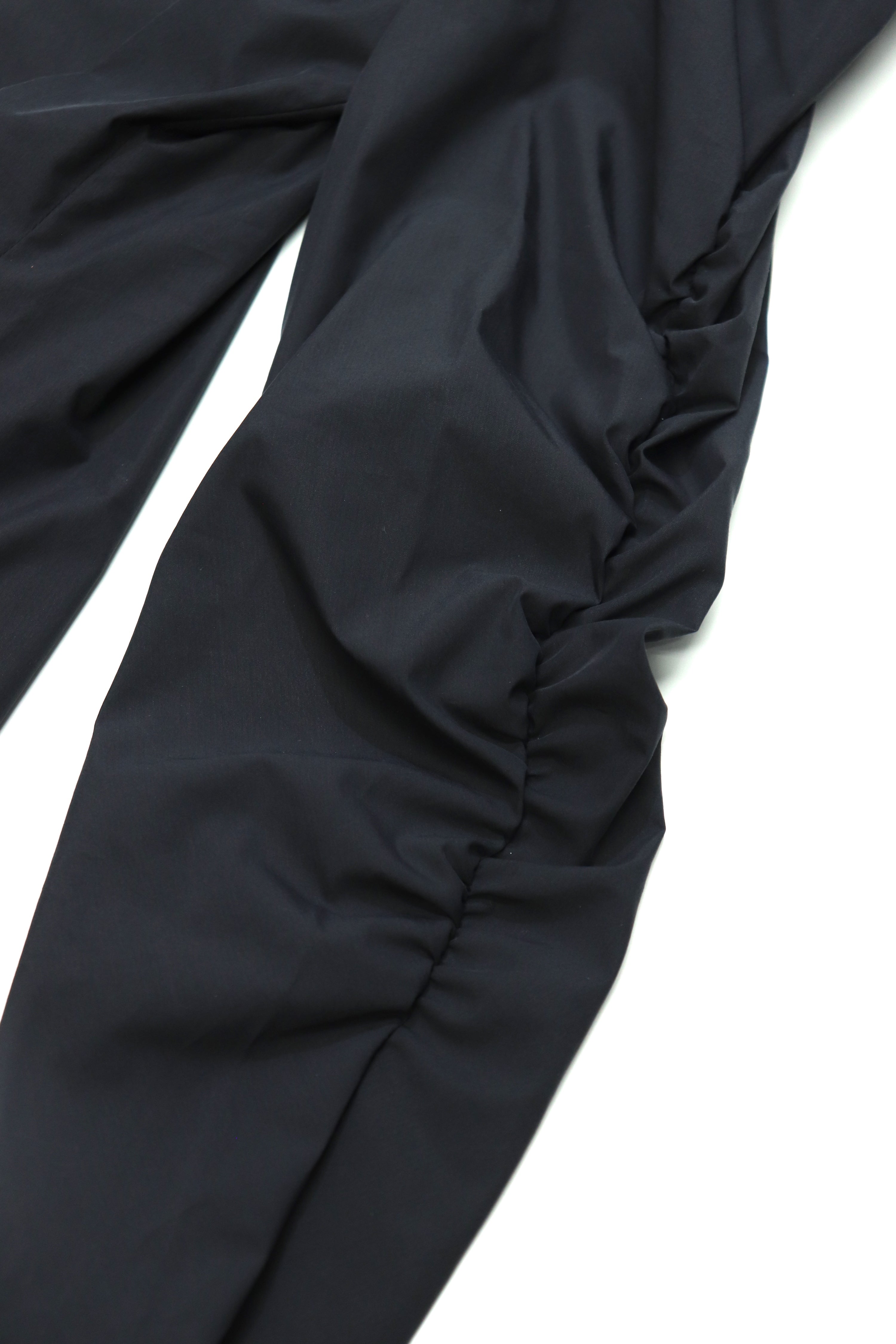 over collar puff-sleeve shirt (BLACK)
