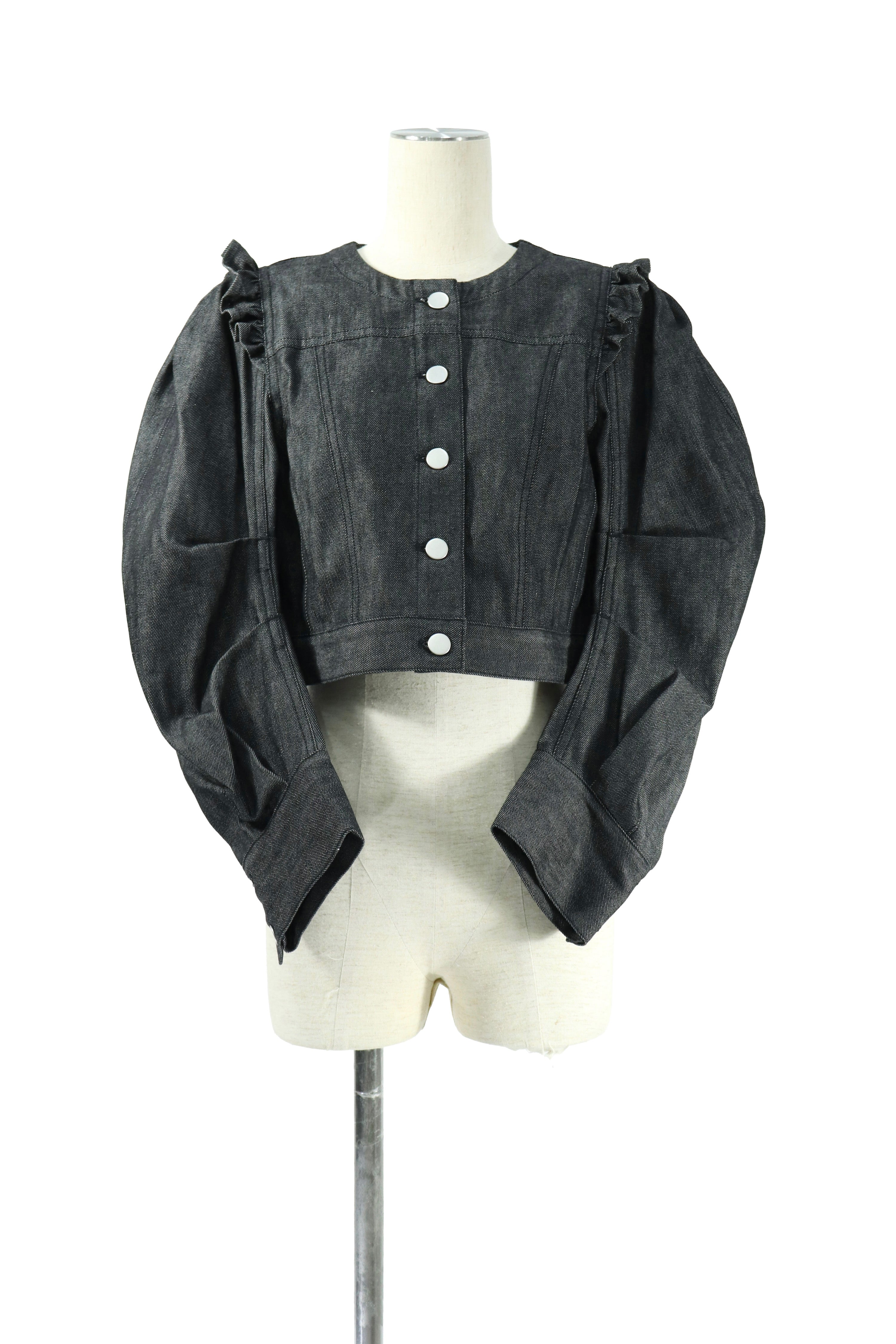 frill denim jacket