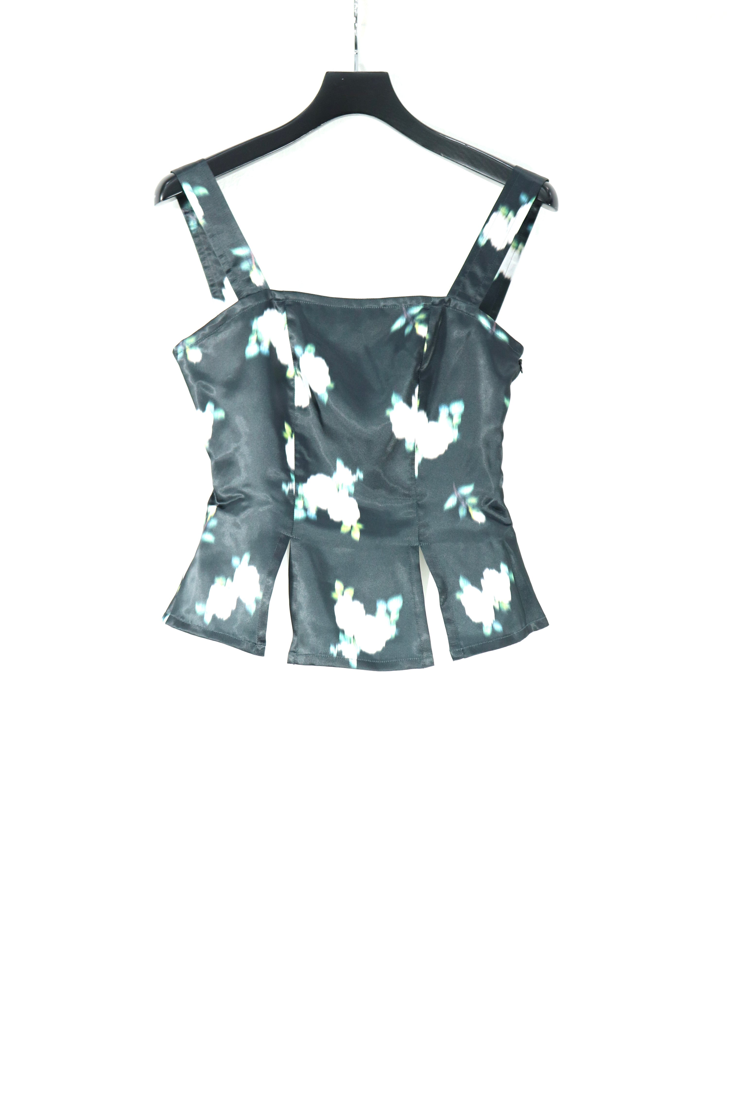 flower print shrink bustier