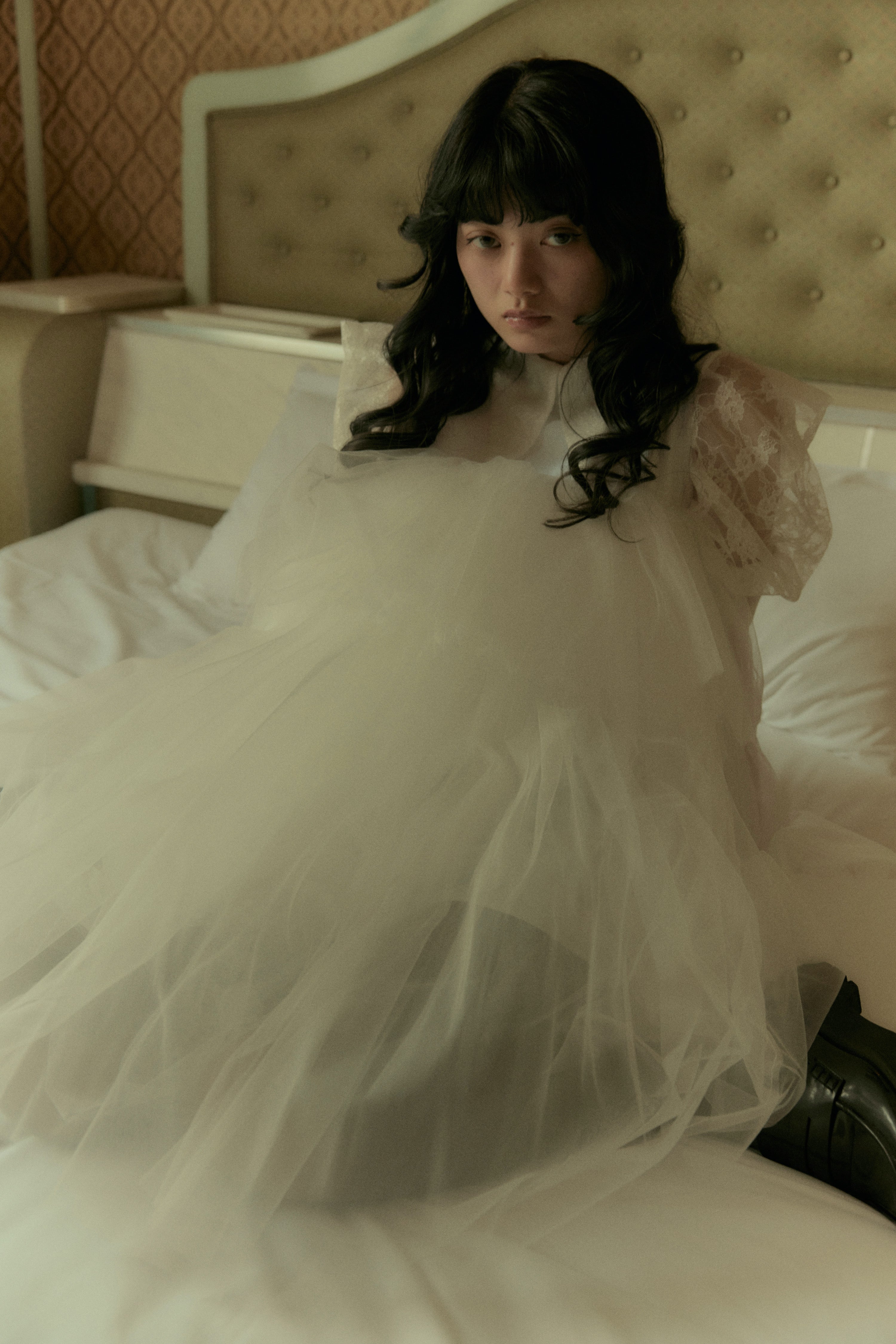 tulle balloon cami dress (BLACK)