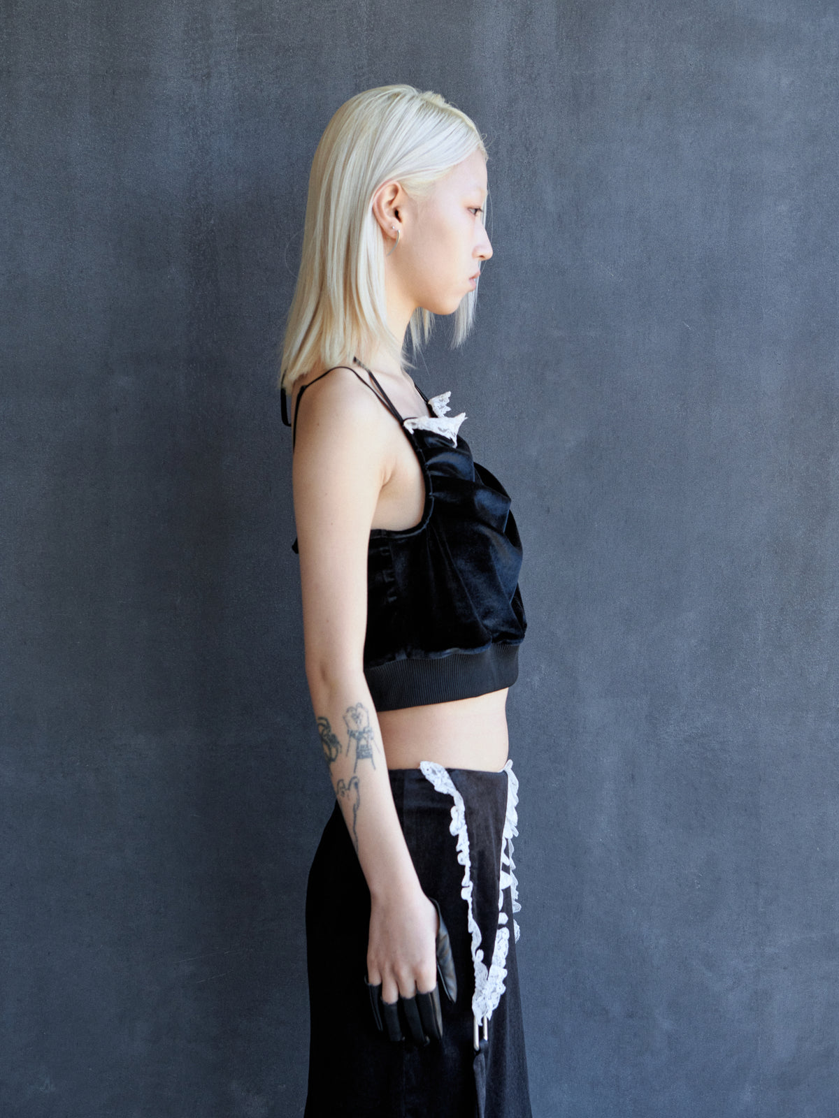 velour drape camisole