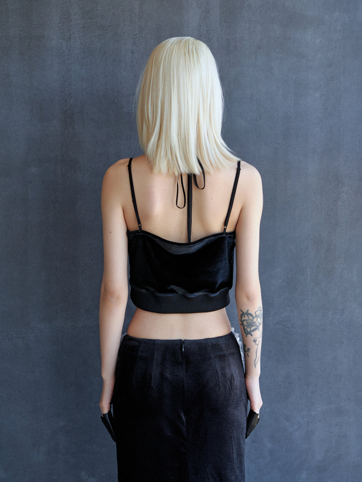 velour drape camisole