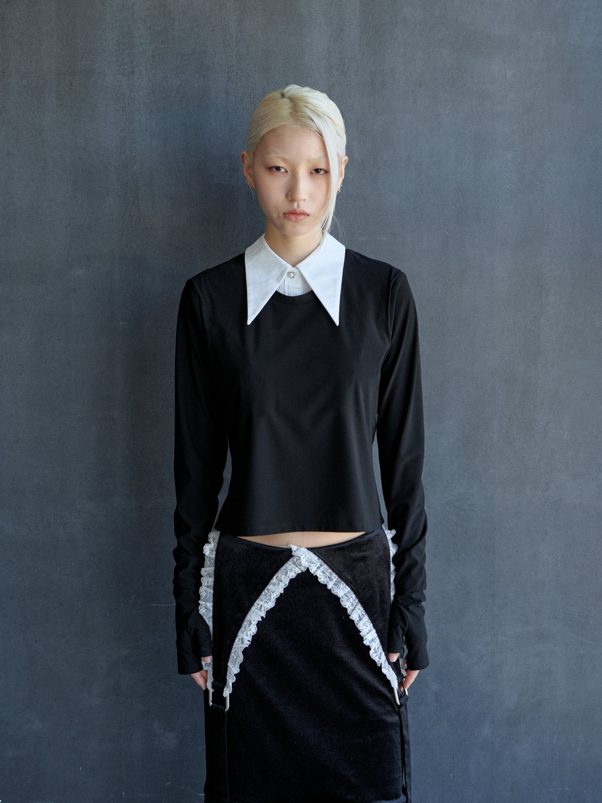 jersey layered l/s