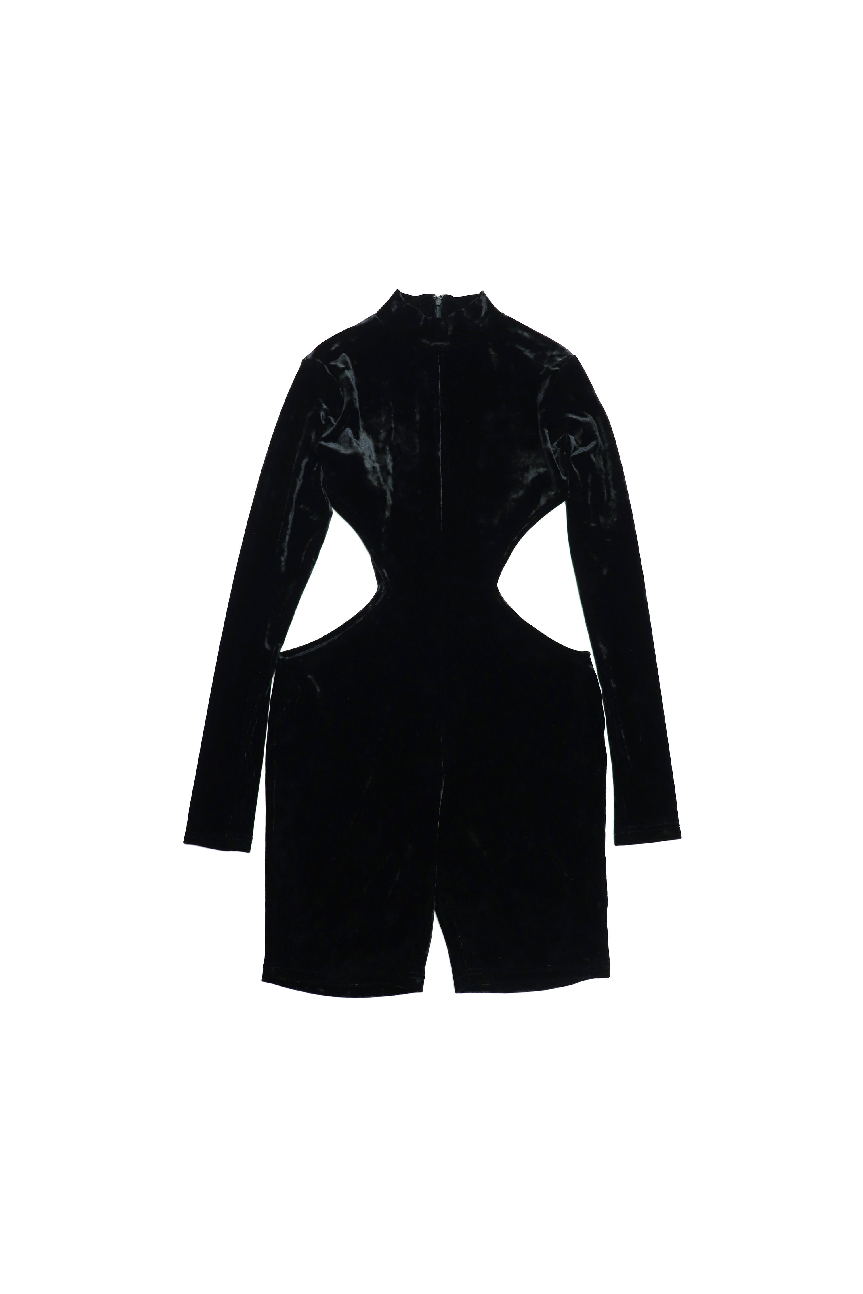 velour waist cut bodysuits