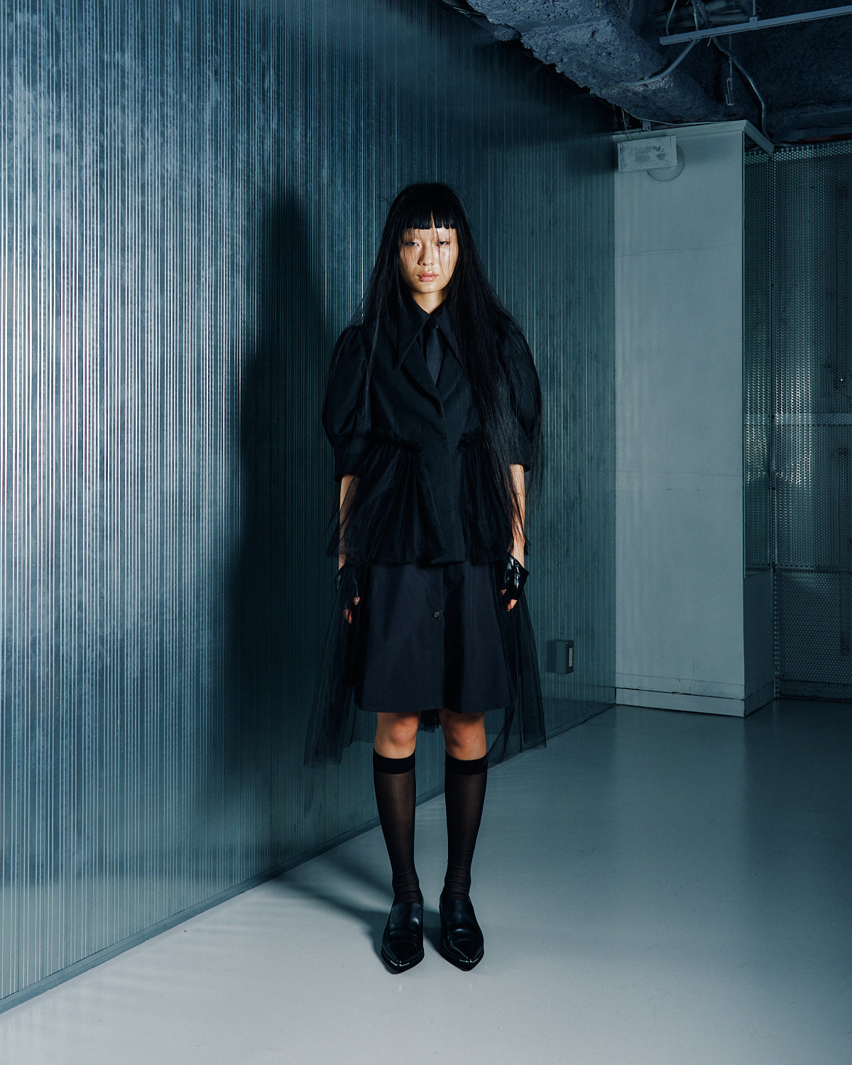 tuck short-sleeve jacket