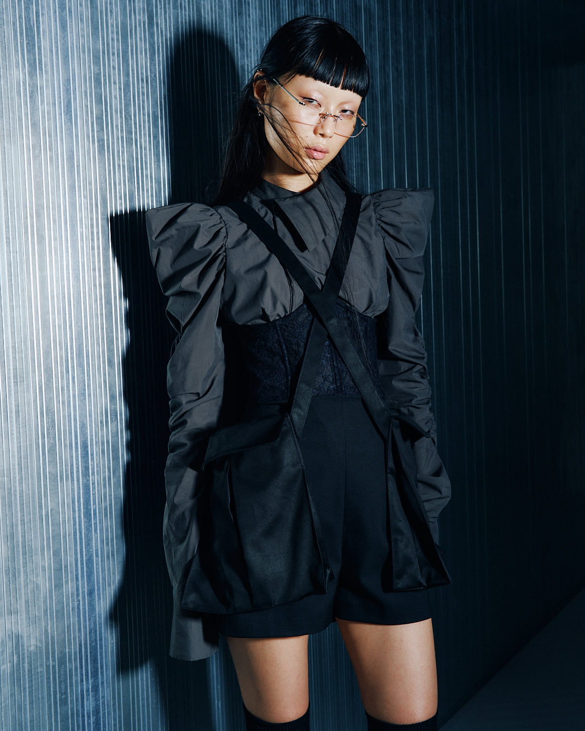 trench cross vest bag (BLACK)