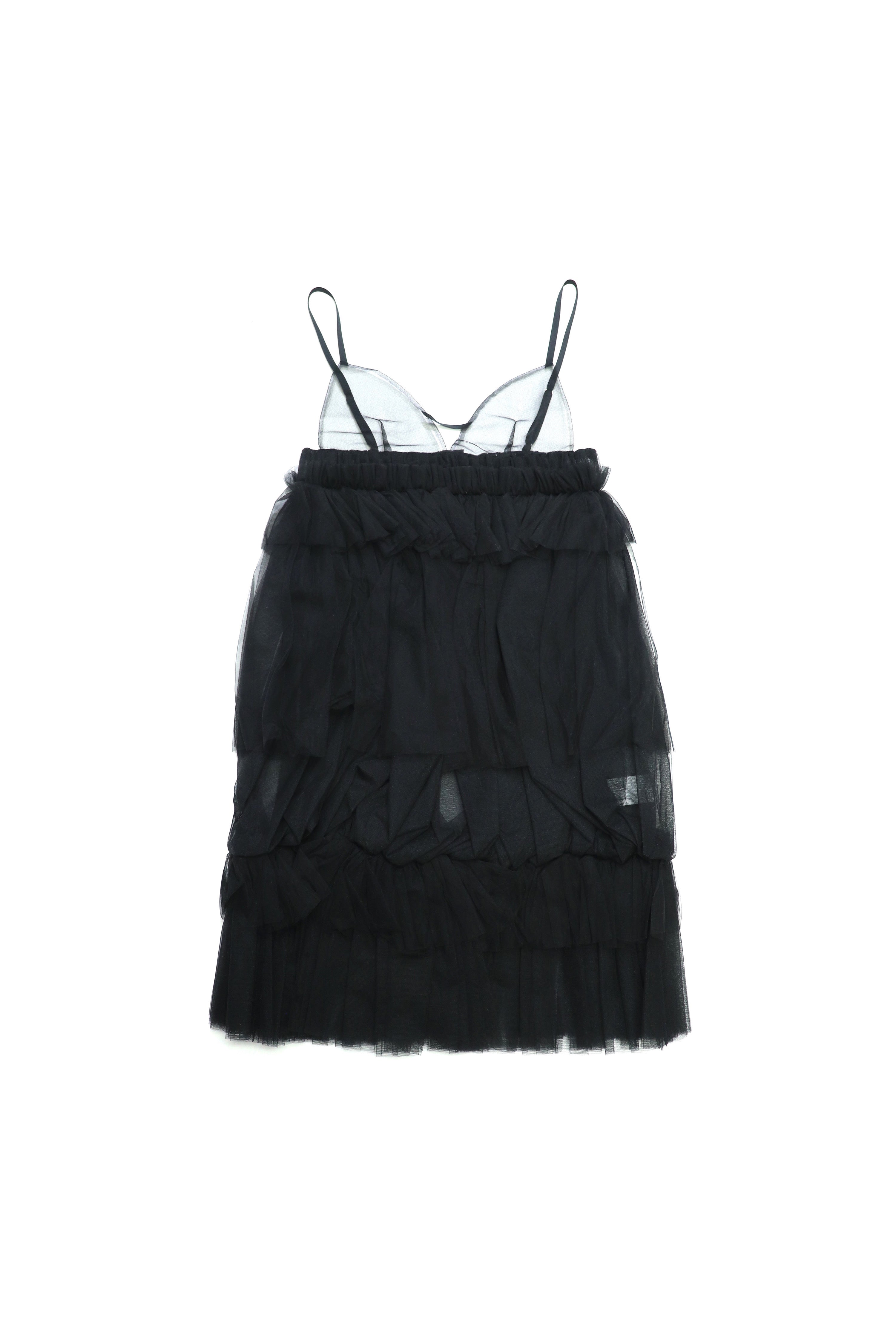 tulle balloon cami dress (BLACK)