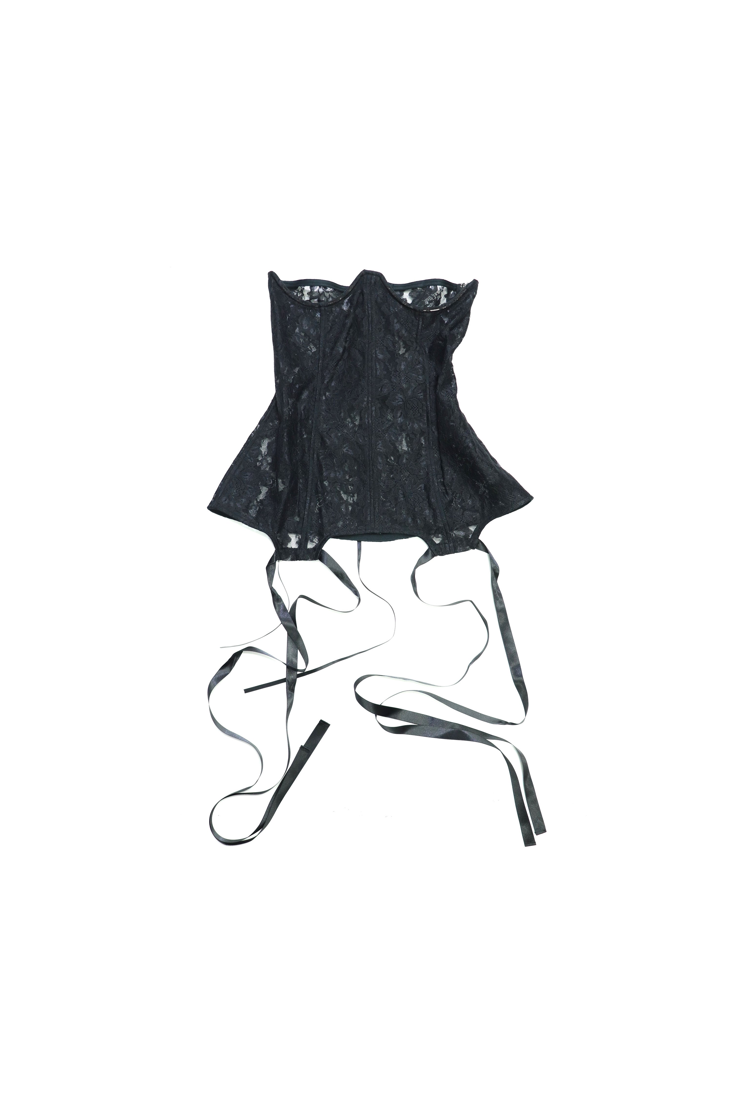 lace body corset (BLACK)