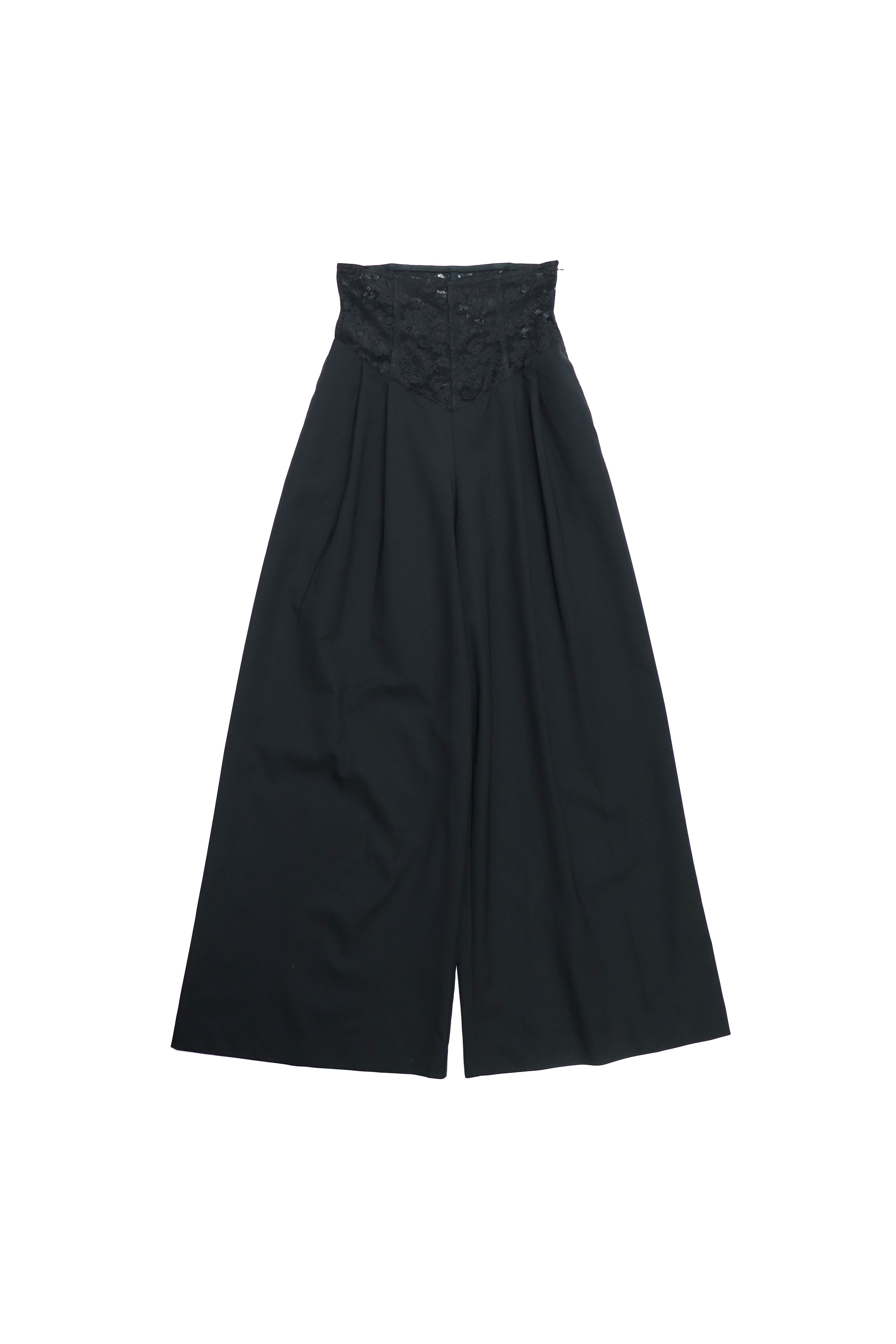 wide trousers with corset