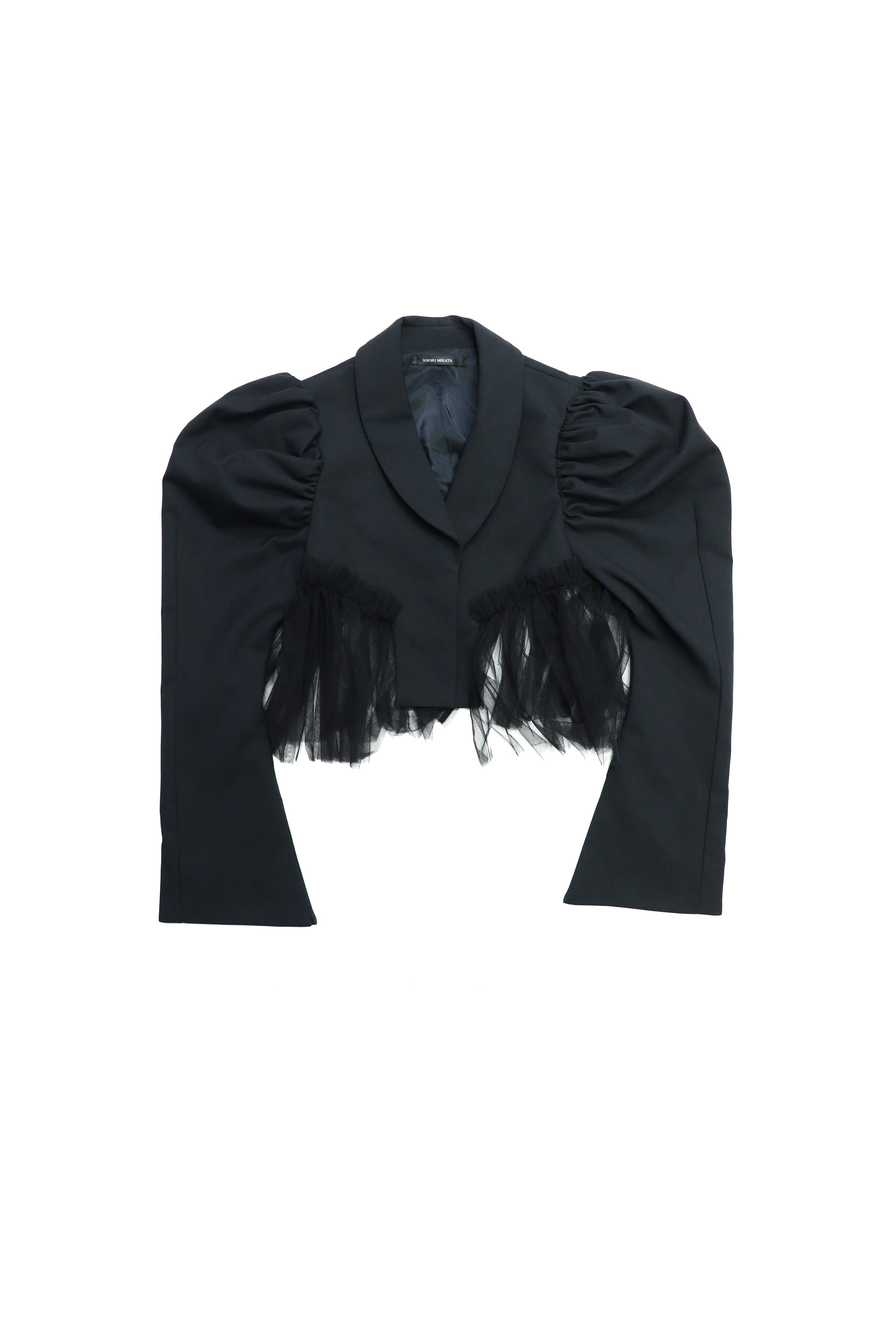 short jacket with tulle