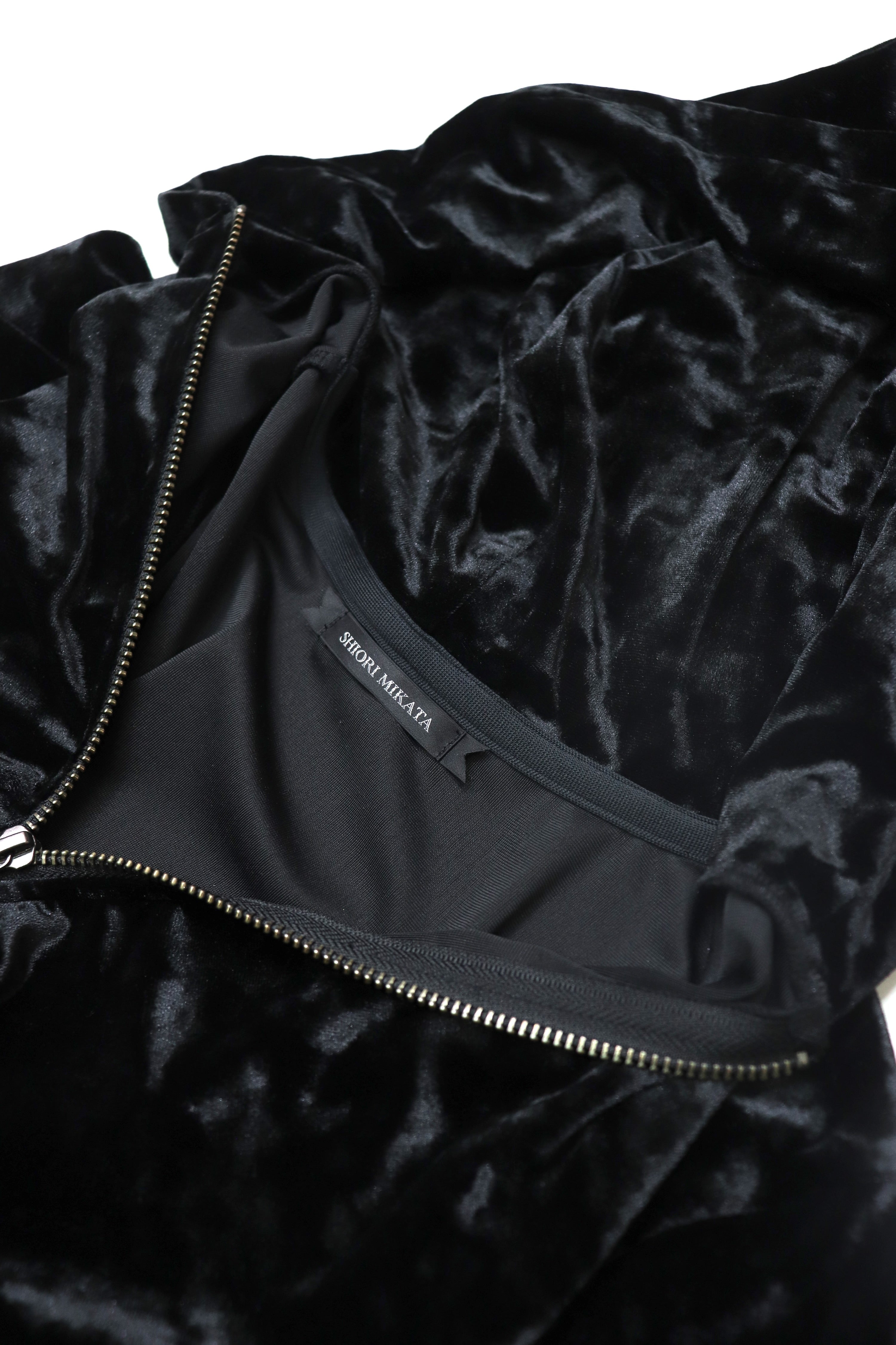 waist cut out hoodie (velour)