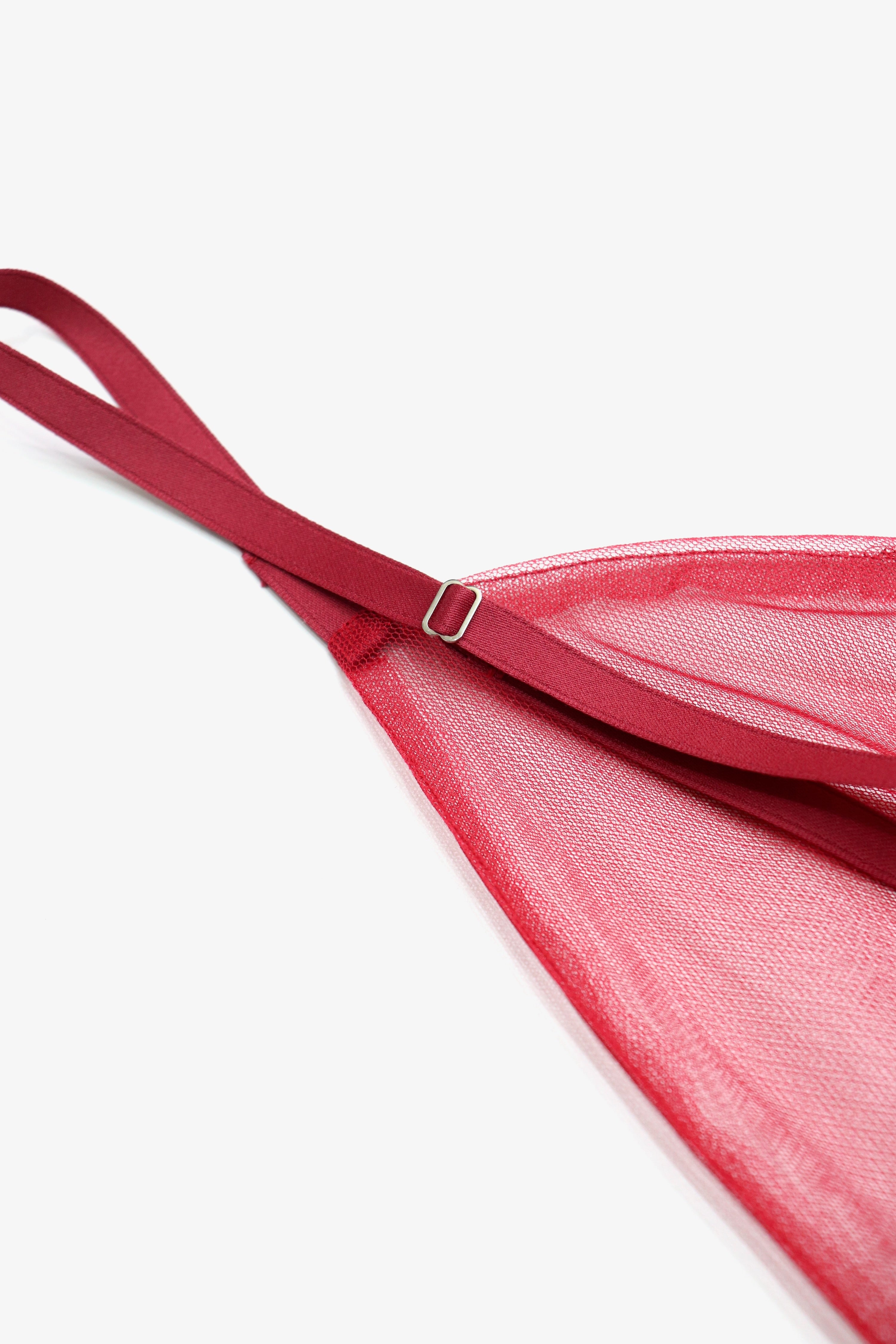 tulle balloon cami dress (RED)