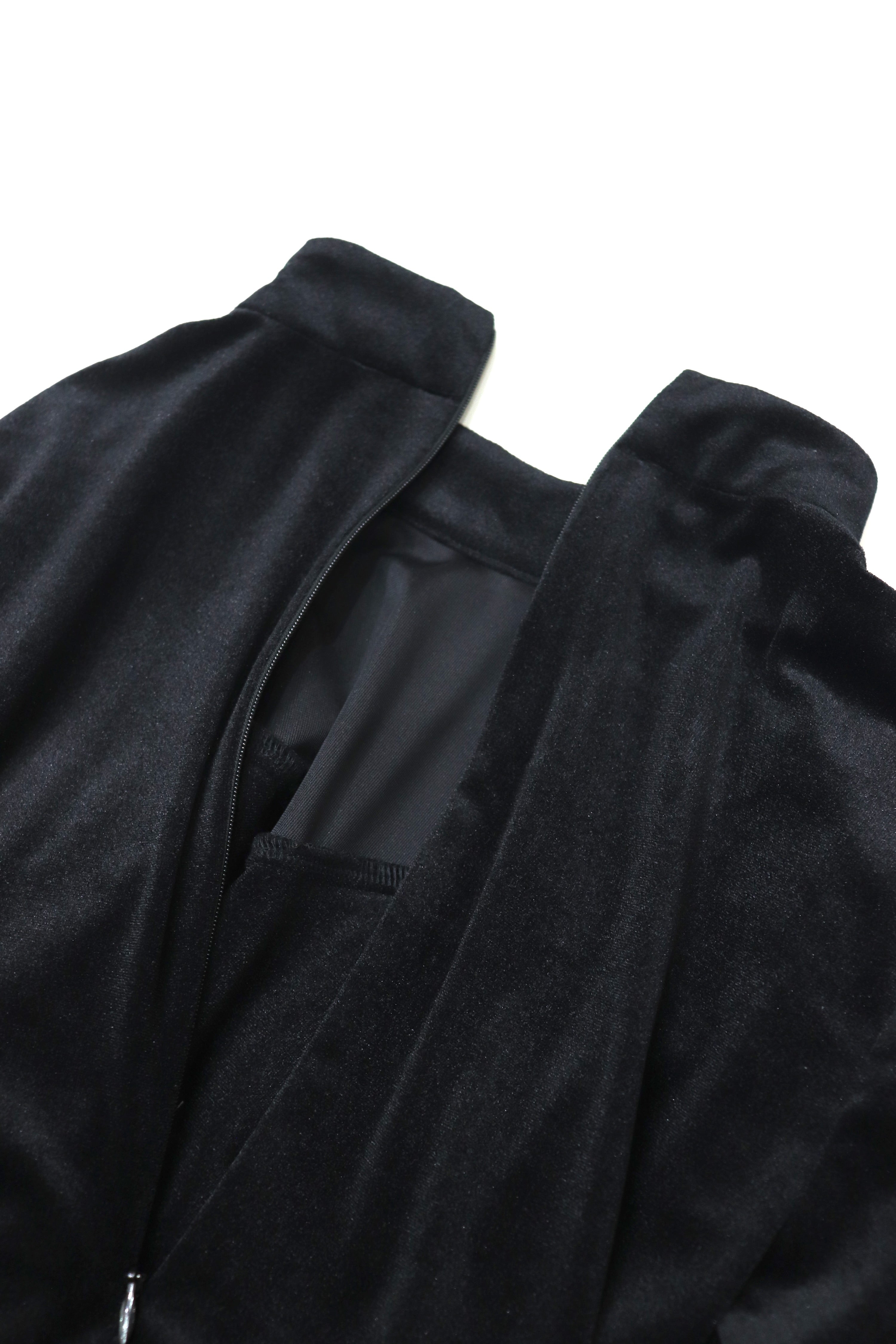 velour high-neck top