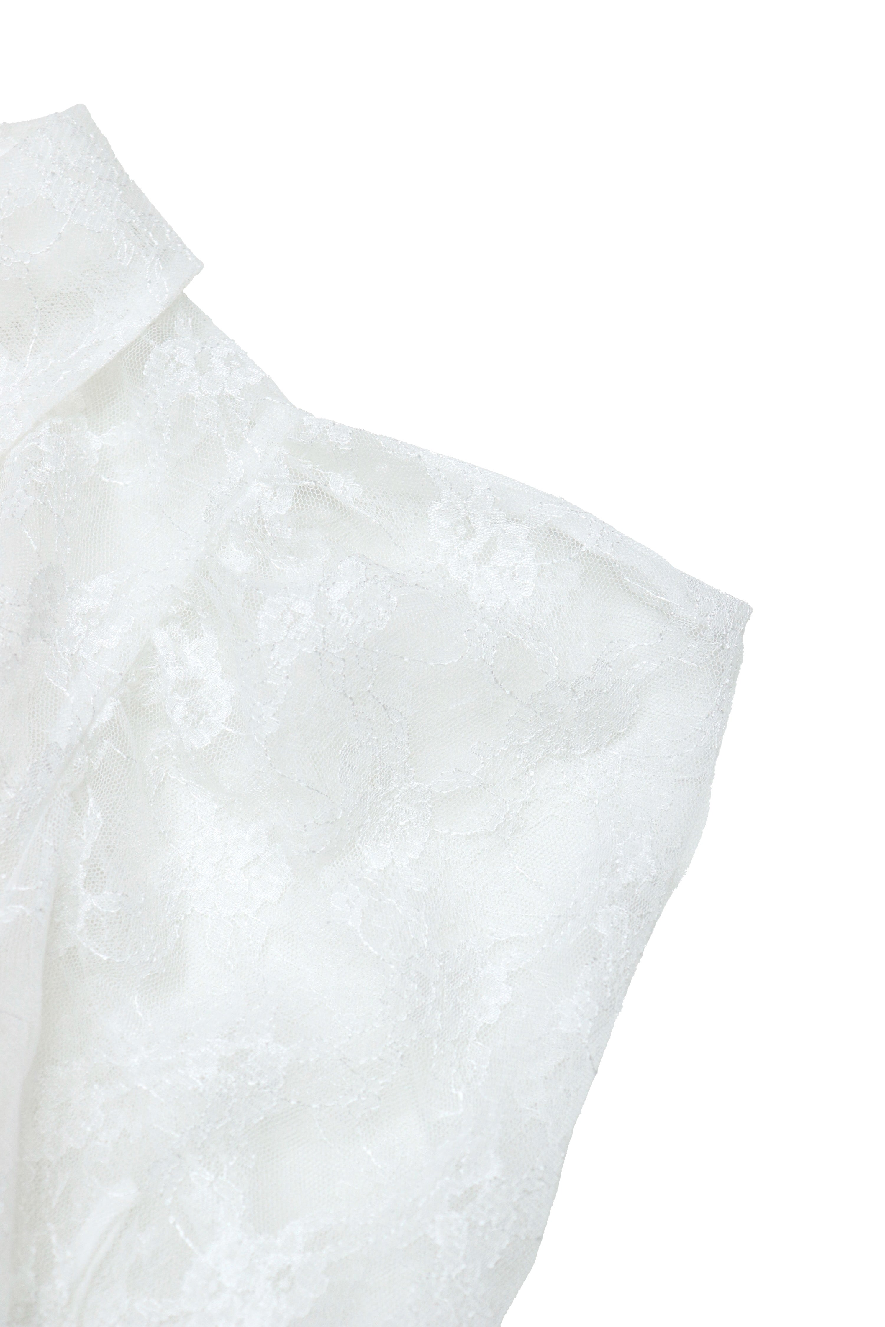 over collar shirt bolero (WHITE)