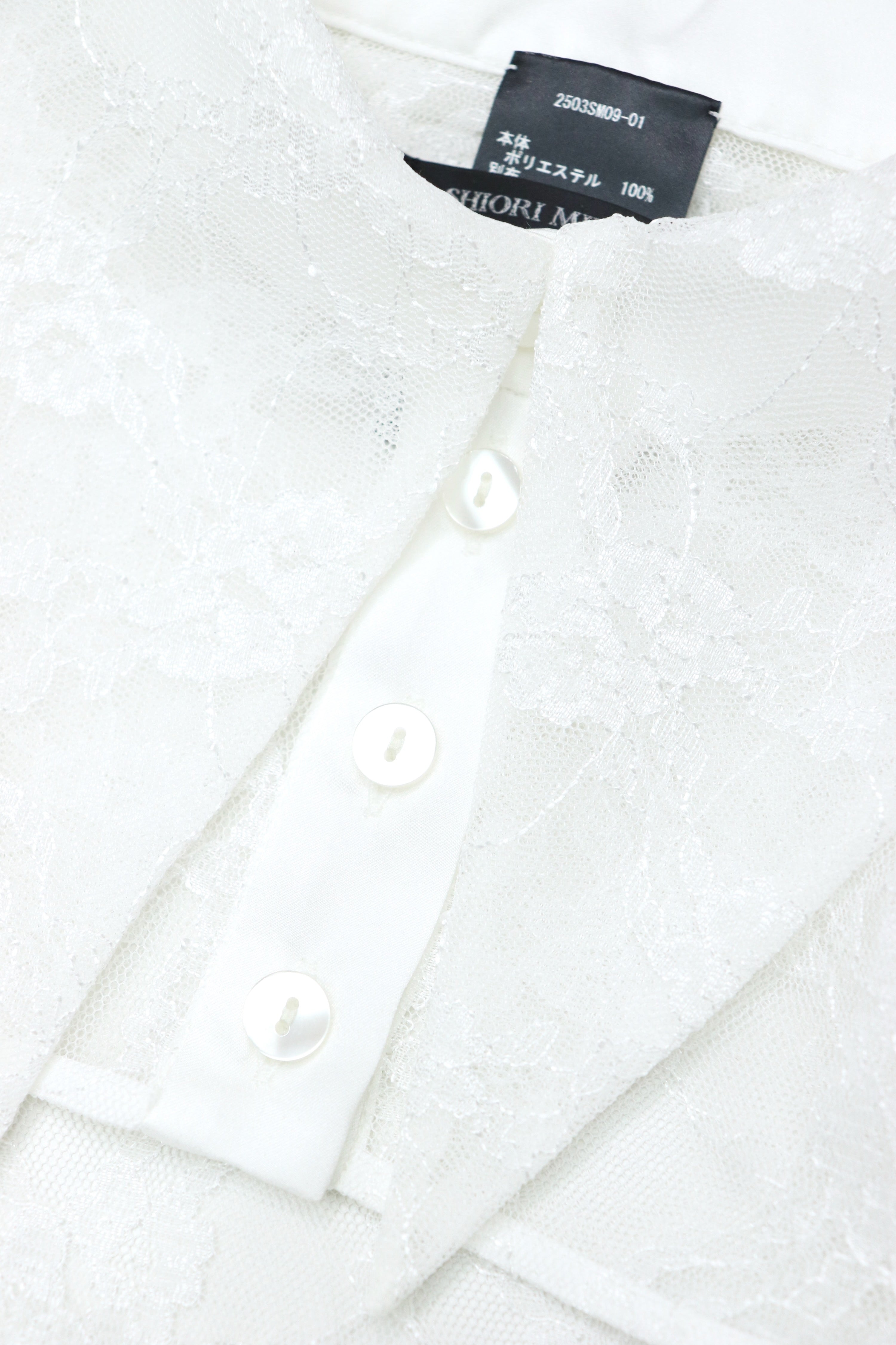 over collar shirt bolero (WHITE)