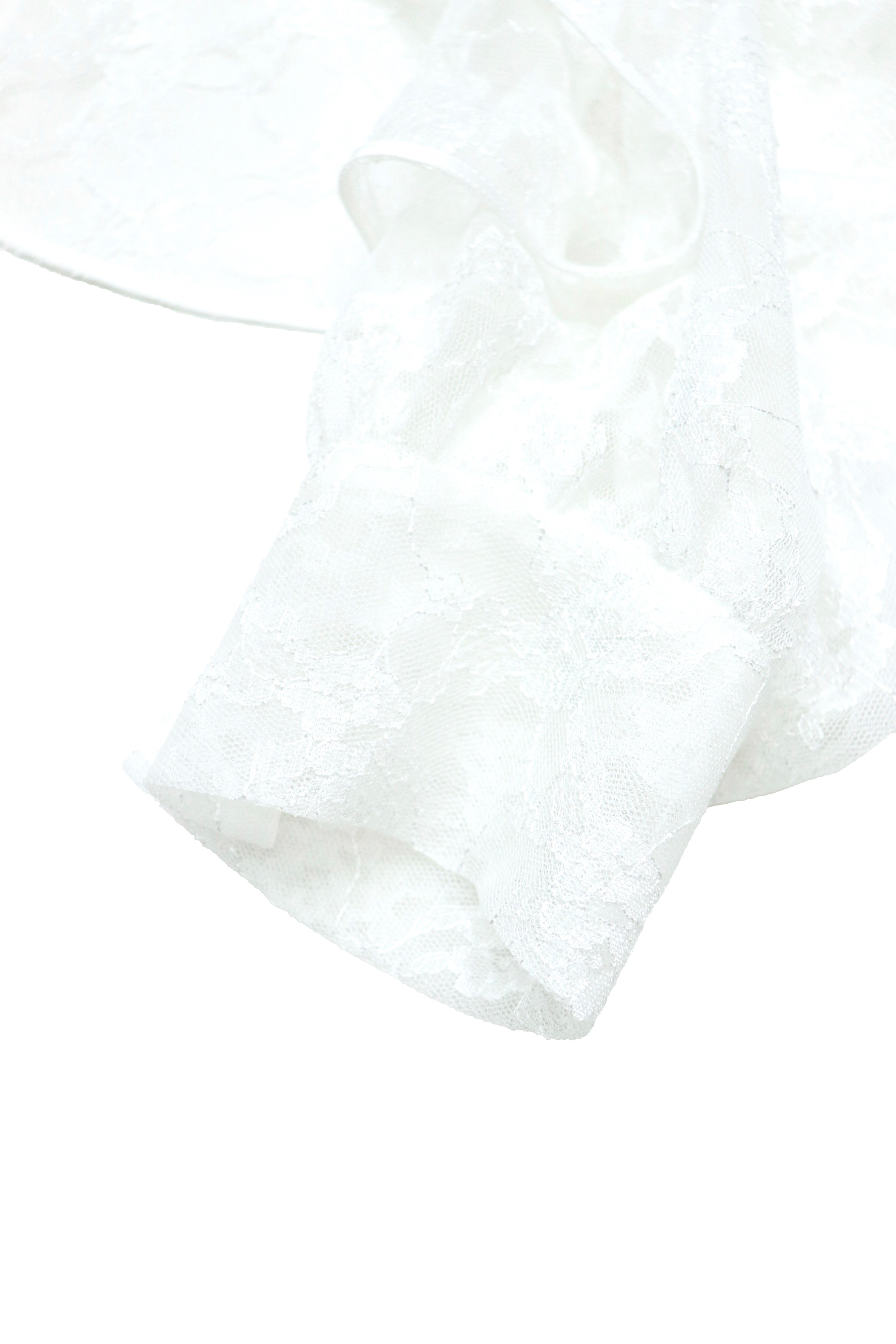 over collar shirt bolero (WHITE)