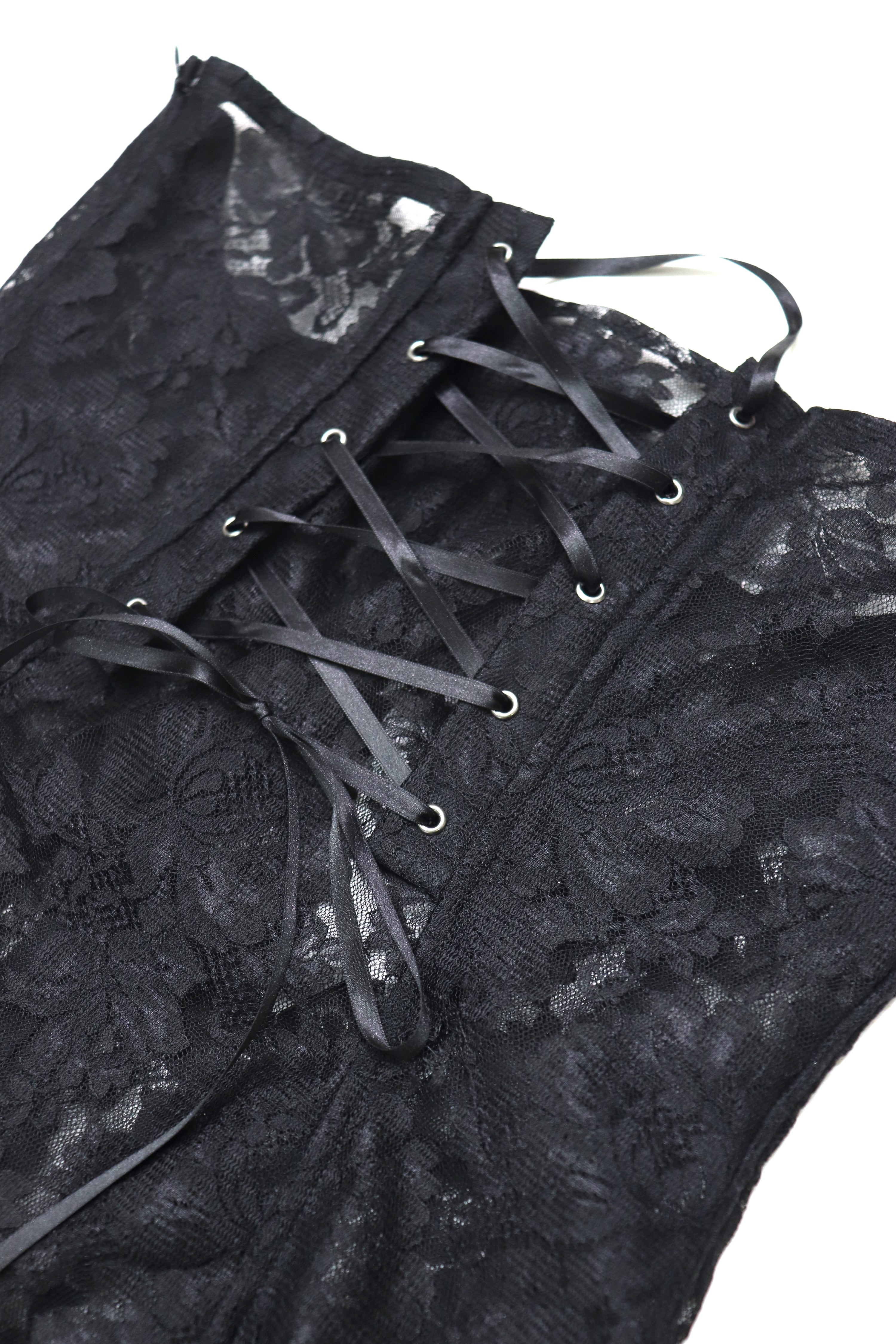 lace body corset (BLACK)