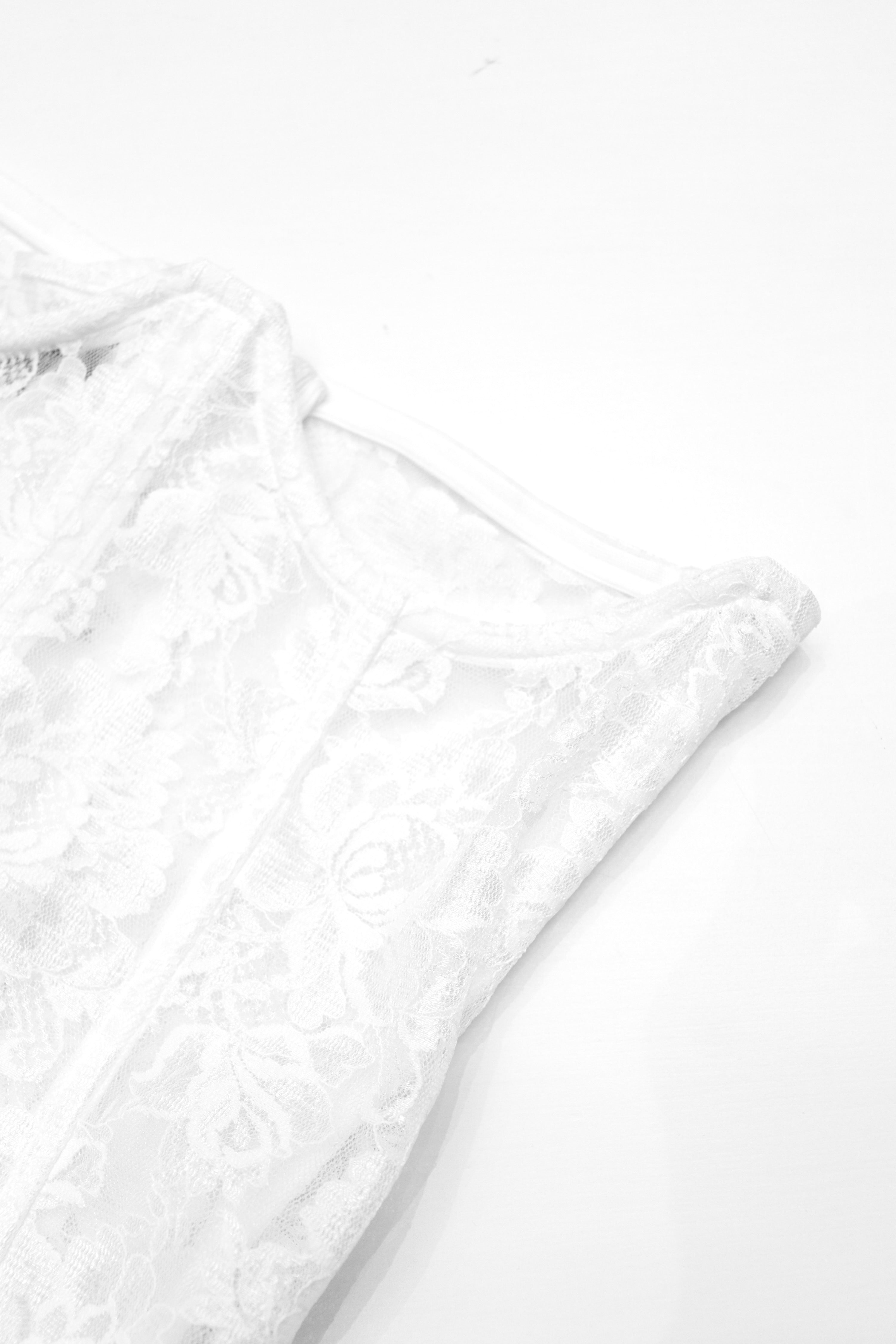 lace body corset (WHITE)