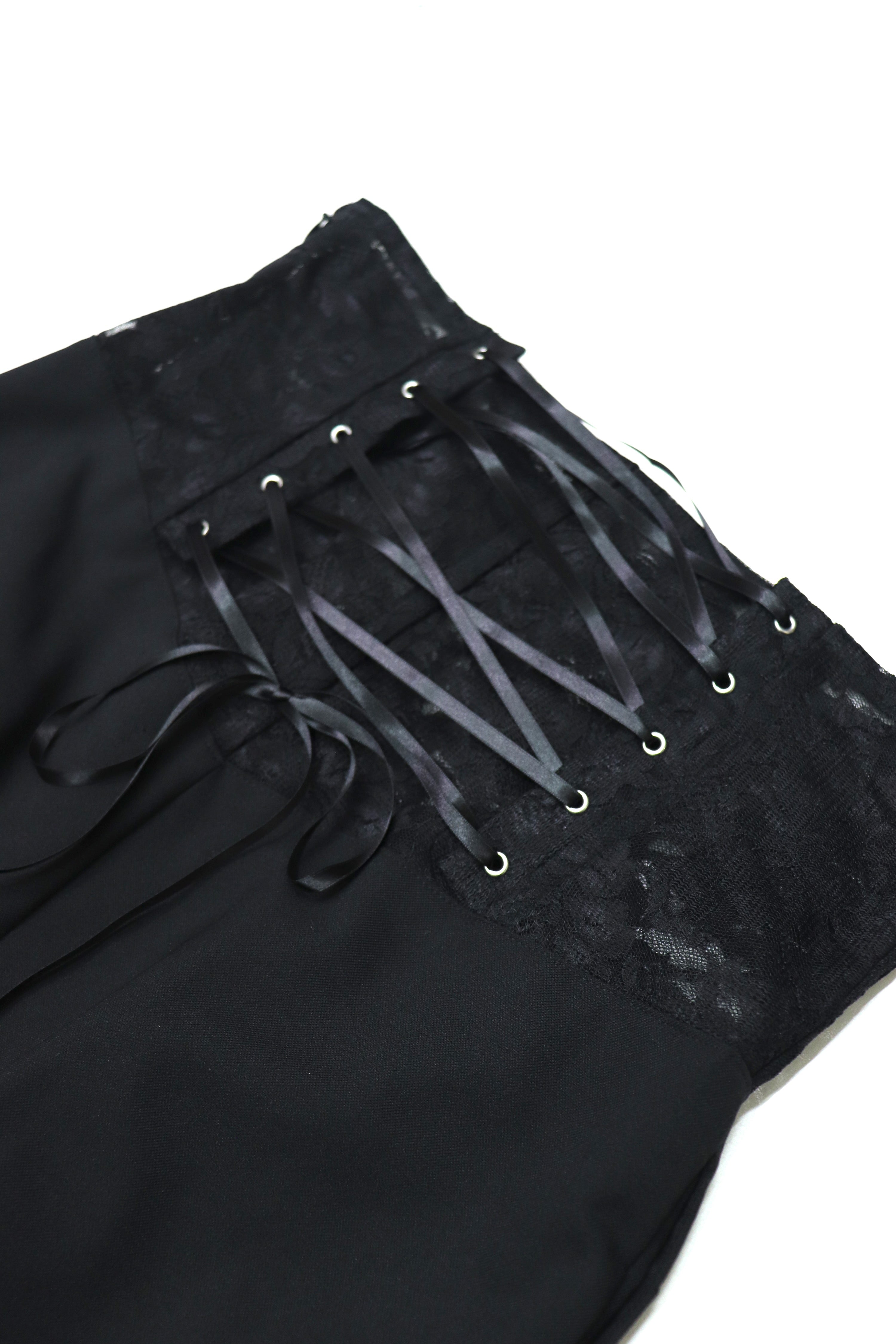 wide trousers with corset