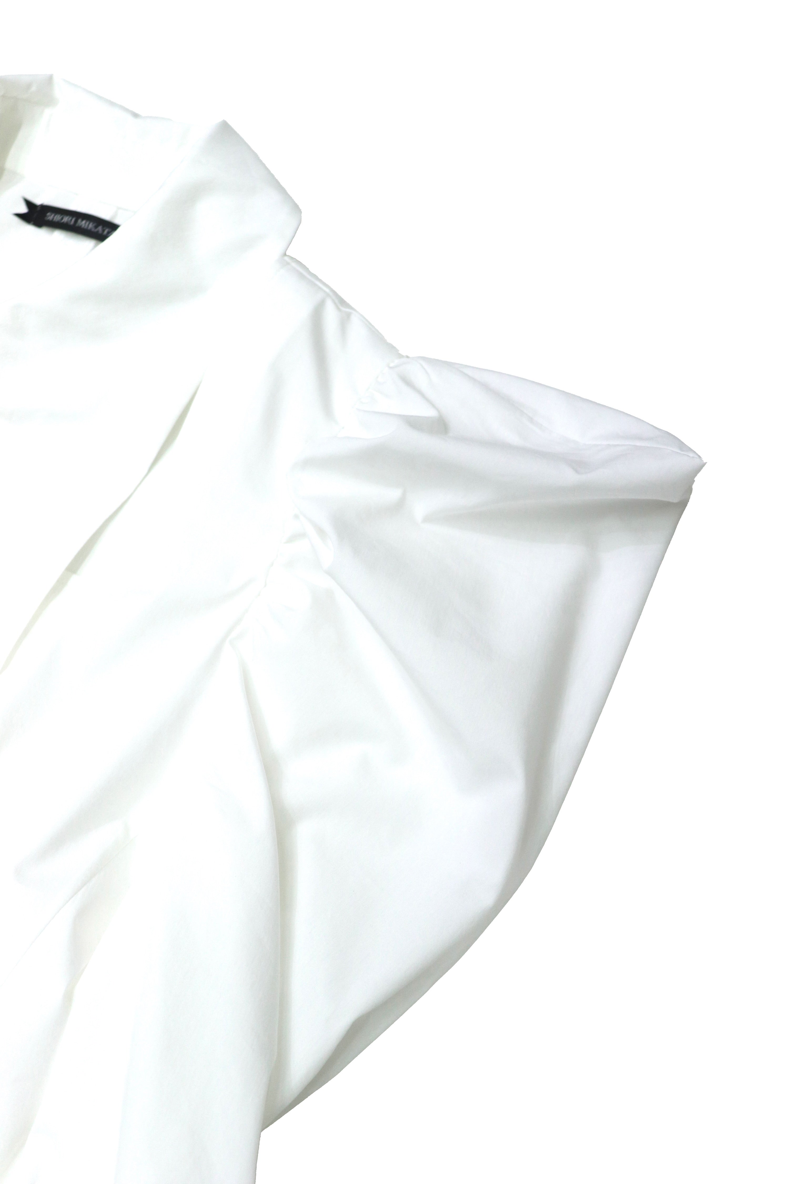 square cut puff-sleeve shirt (WHITE)