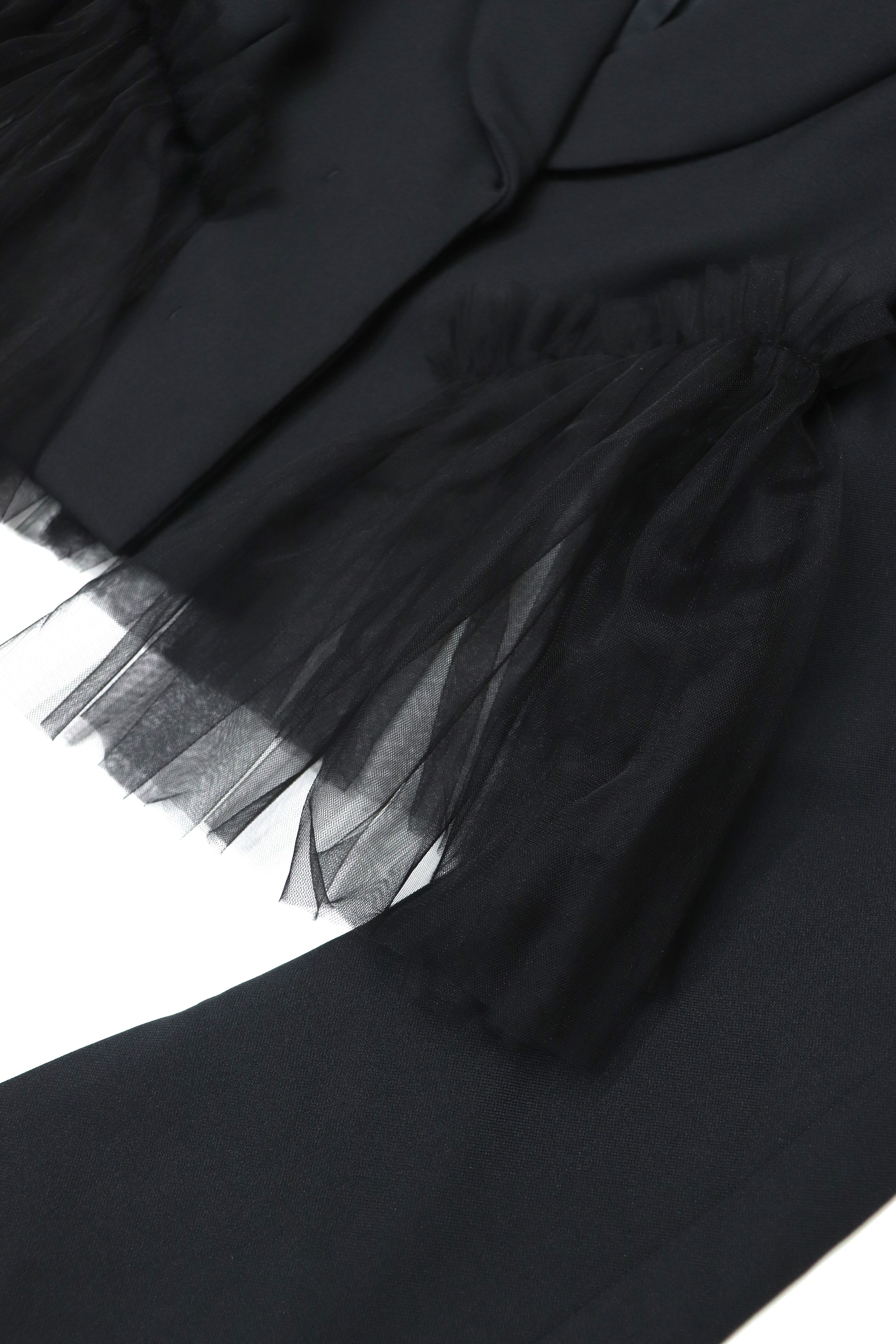 short jacket with tulle