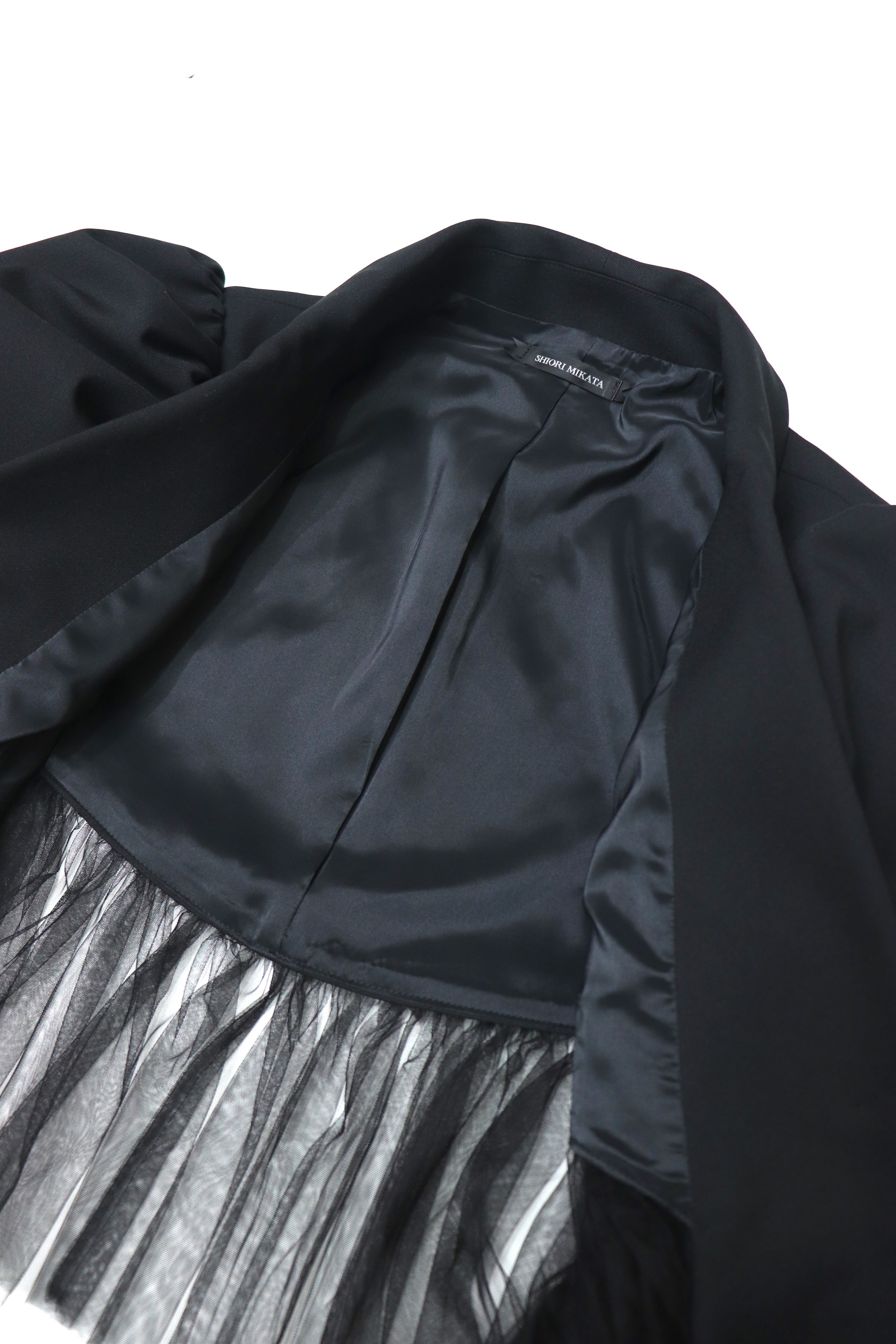 short jacket with tulle